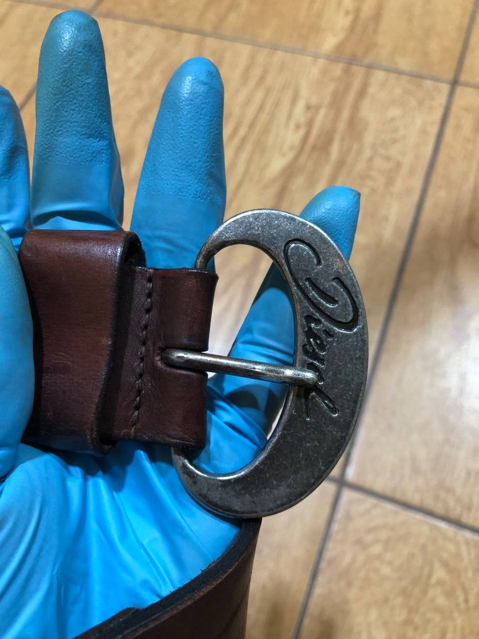 Diesel Diesel vintage brown leather belt biker Size ONE SIZE - 3 Thumbnail