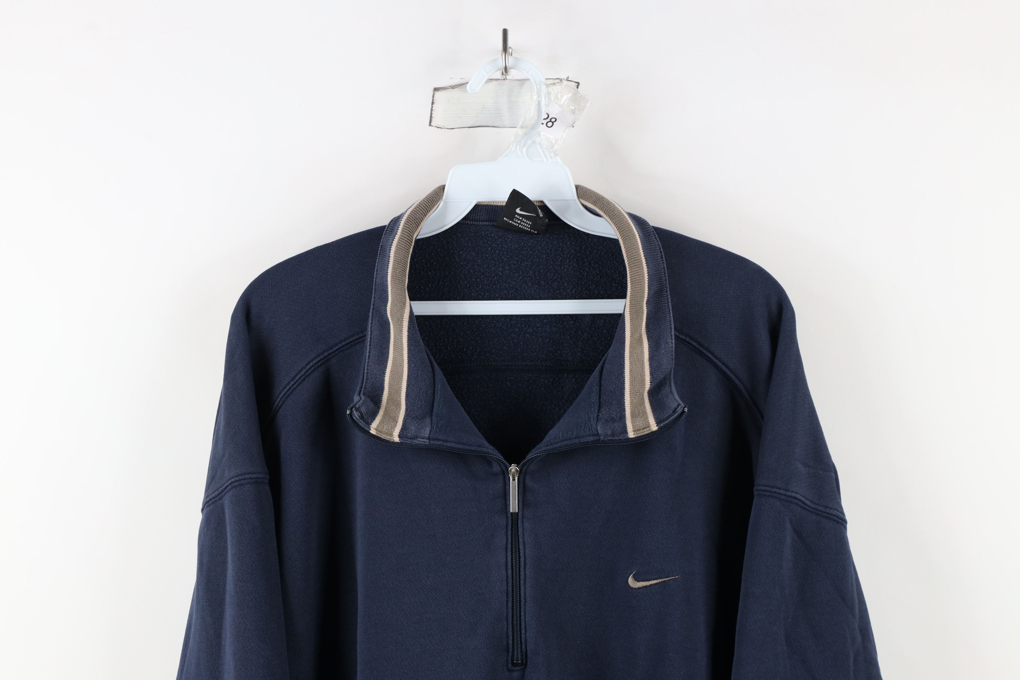 Nike × Vintage Vintage Nike Golf Mini Swoosh Half Zip Pullover Sweatshirt Size US XL / EU 56 / 4 - 2 Thumbnail