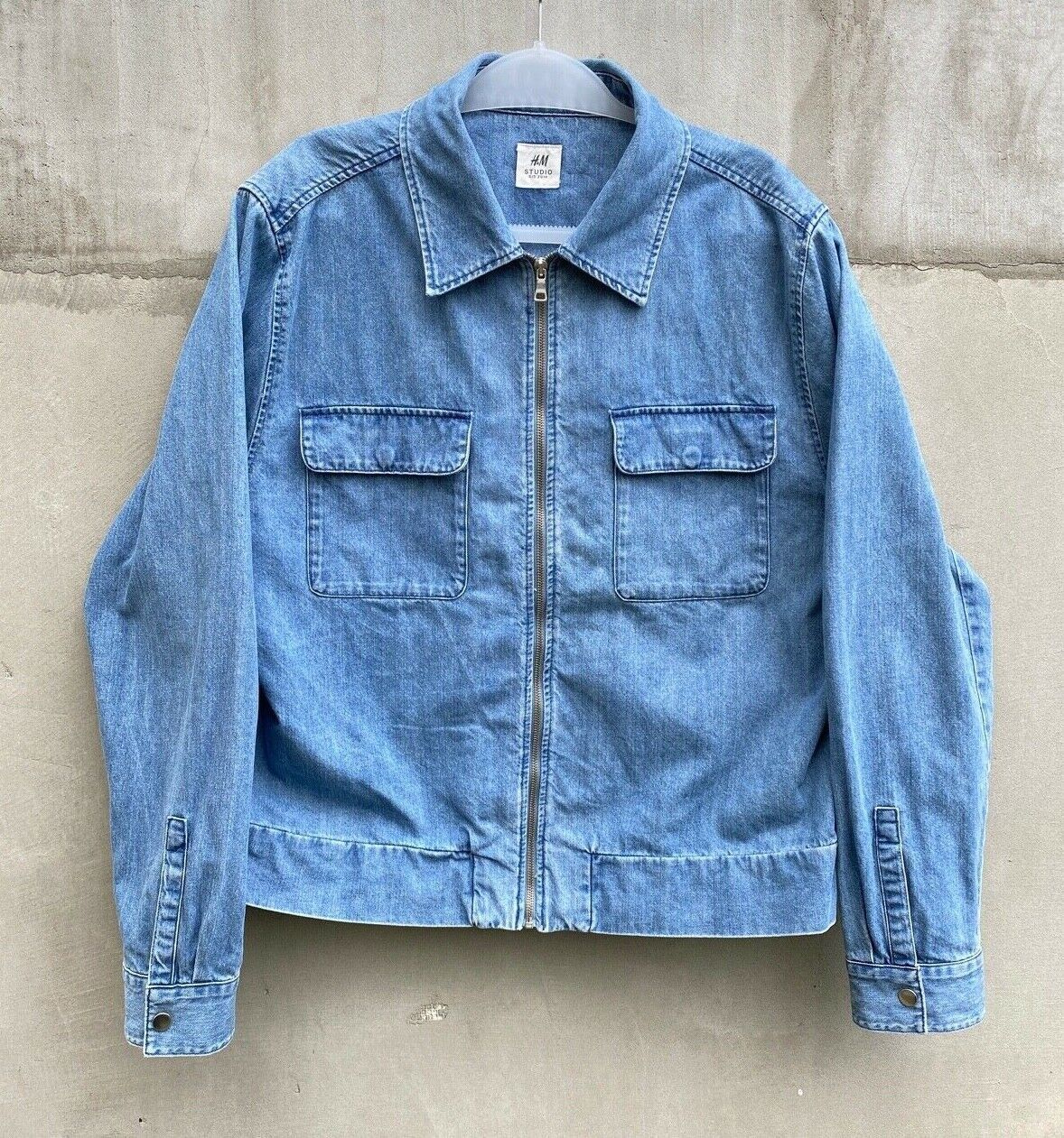 H&M H&M STUDIO S/S16 blue denim jacket Size US XL / EU 56 / 4 - 1 Thumbnail