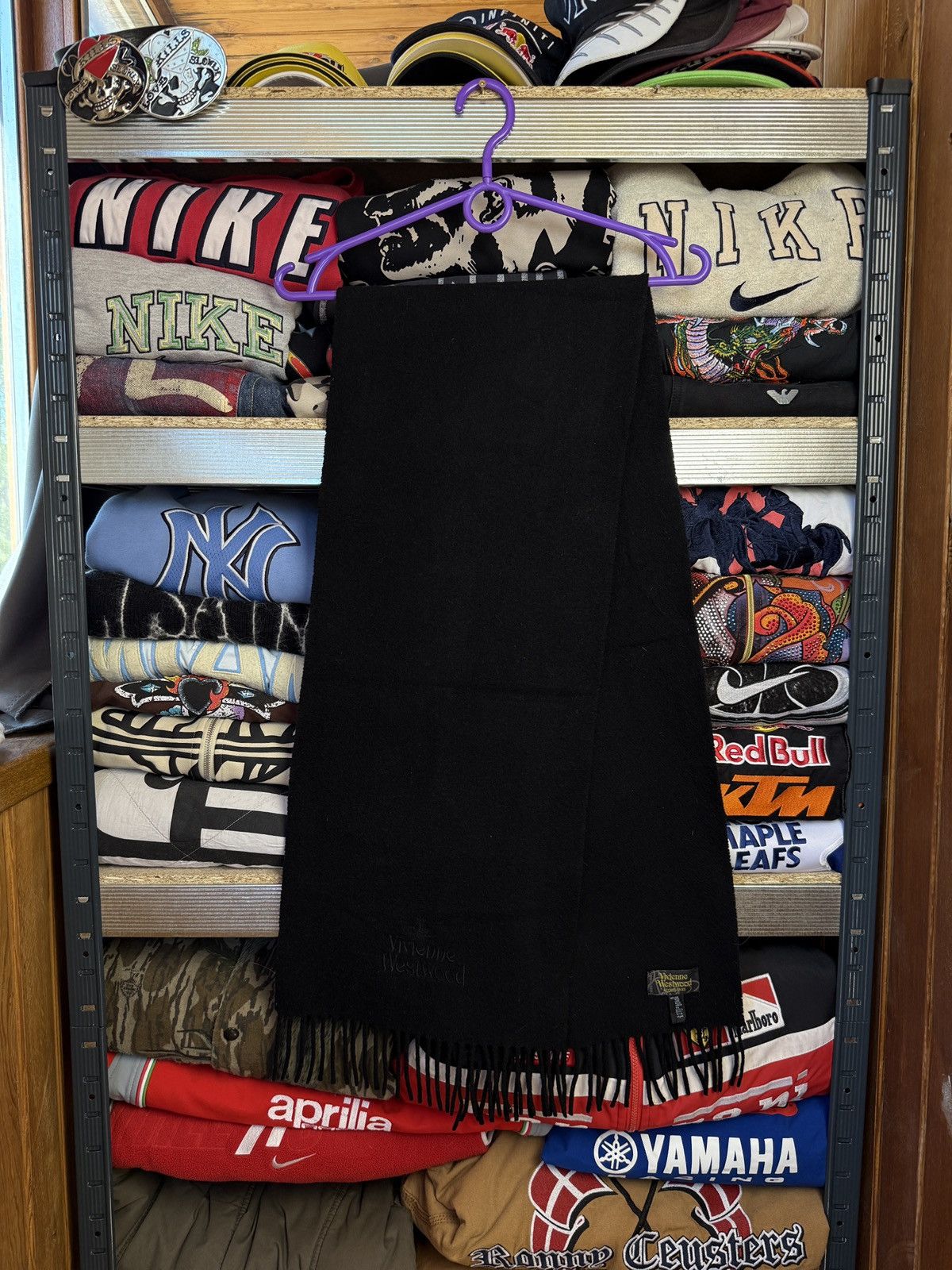 Vivienne Westwood Vivienne Westwood Wool Scarf Black Size ONE SIZE - 1 Thumbnail
