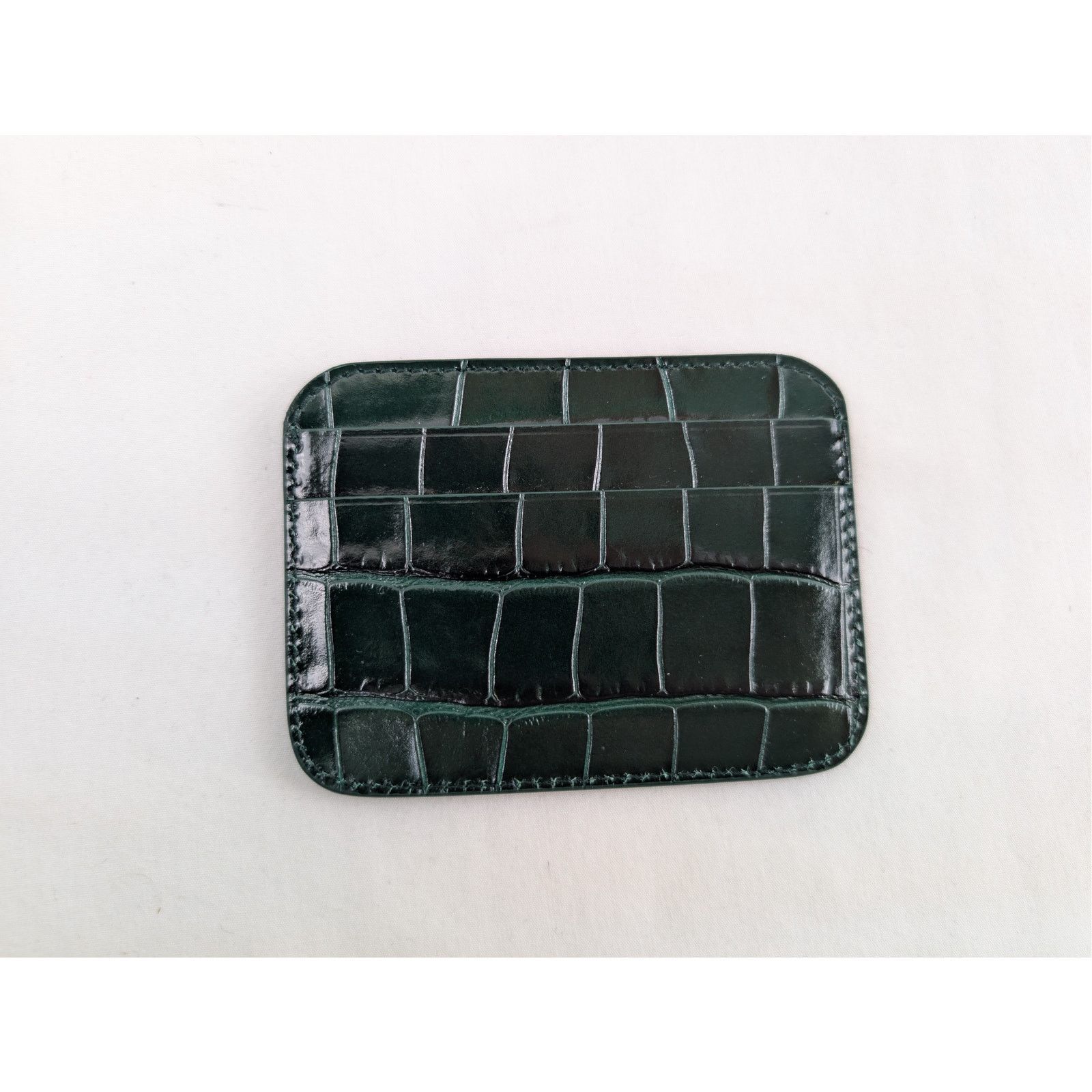 Balenciaga o1rshd1 Size: OS / Shiny Embossed Croc Cash Card Holder Size ONE SIZE - 6 Thumbnail