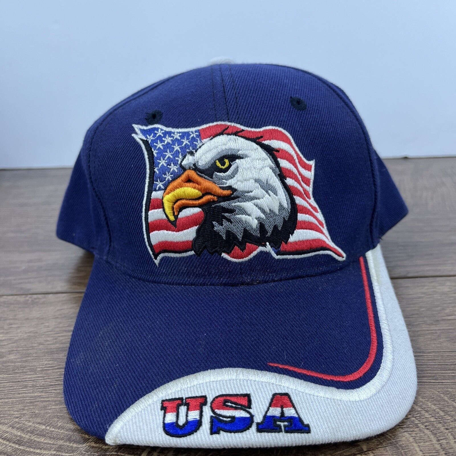 Other Bald Eagle Hat USA American Flag Hat Blue Hat Adjustable Adu Size ONE SIZE - 2 Thumbnail