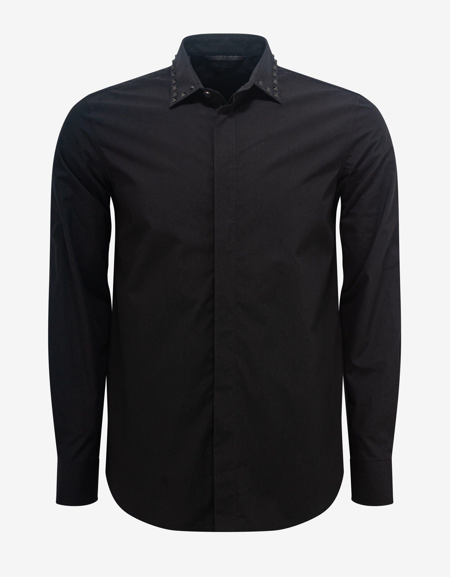 image of Valentino Black Untitled Stud Shirt, Men's (Size XL)