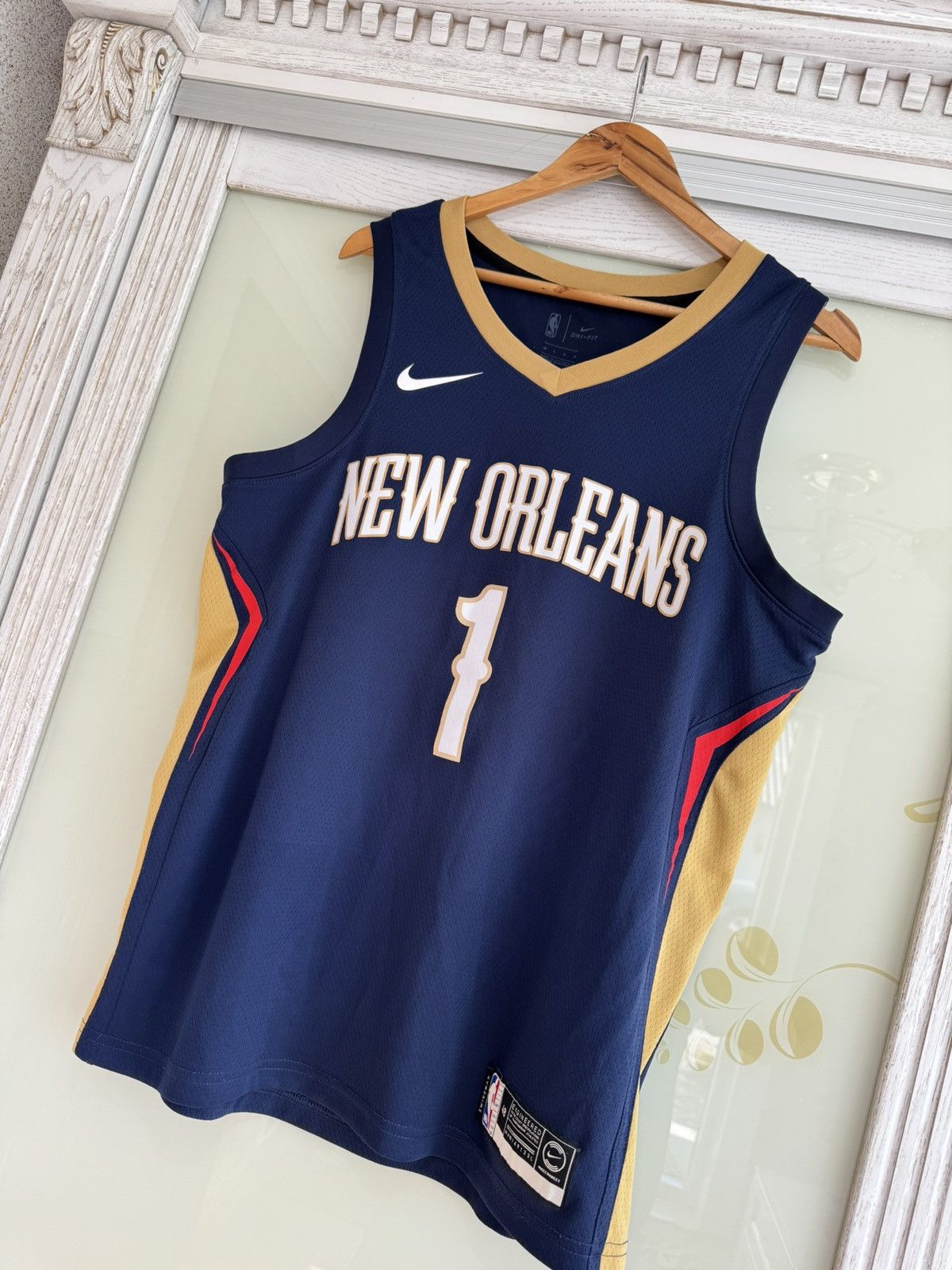 NBA × Nike Zion Williamson #1 New Orleans Pelicans Basketball NBA Jersey Size US L / EU 52-54 / 3 - 3 Thumbnail