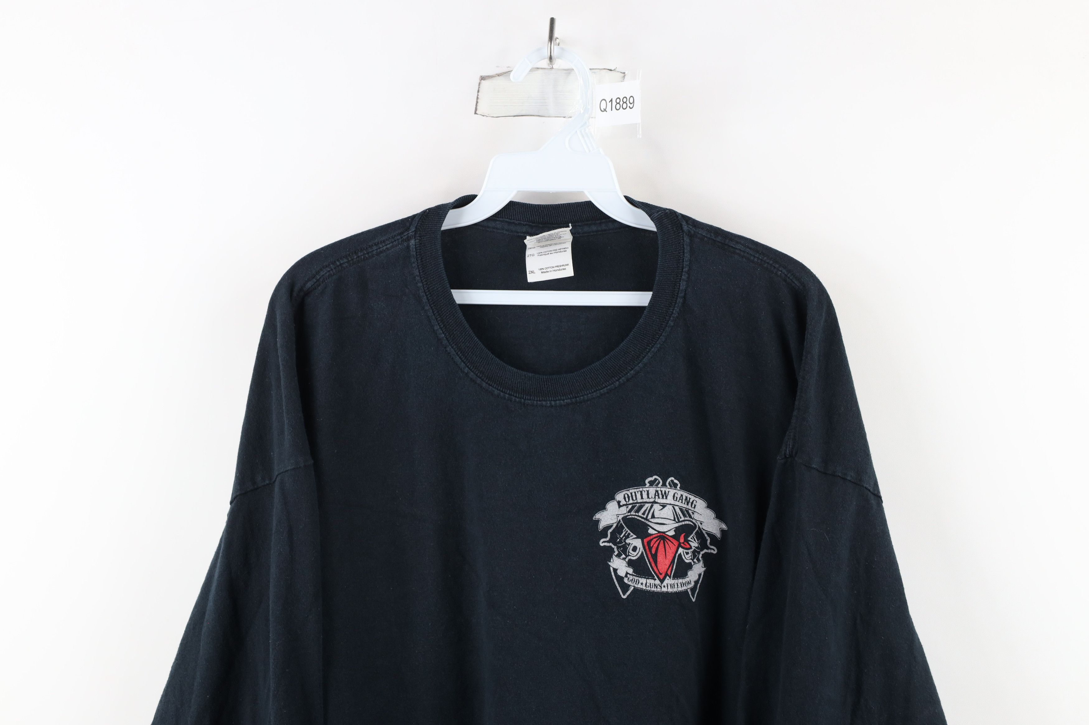 Vintage Vintage Streetwear Gang Skull Guns Long Sleeve T-Shirt Size US XXL / EU 58 / 5 - 2 Thumbnail