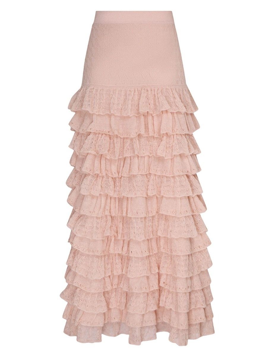 Zimmermann oc11z0425 Luminosity Lace Frill Skirt in Light Pink Size 27" / US 4 / IT 40 - 1 Thumbnail