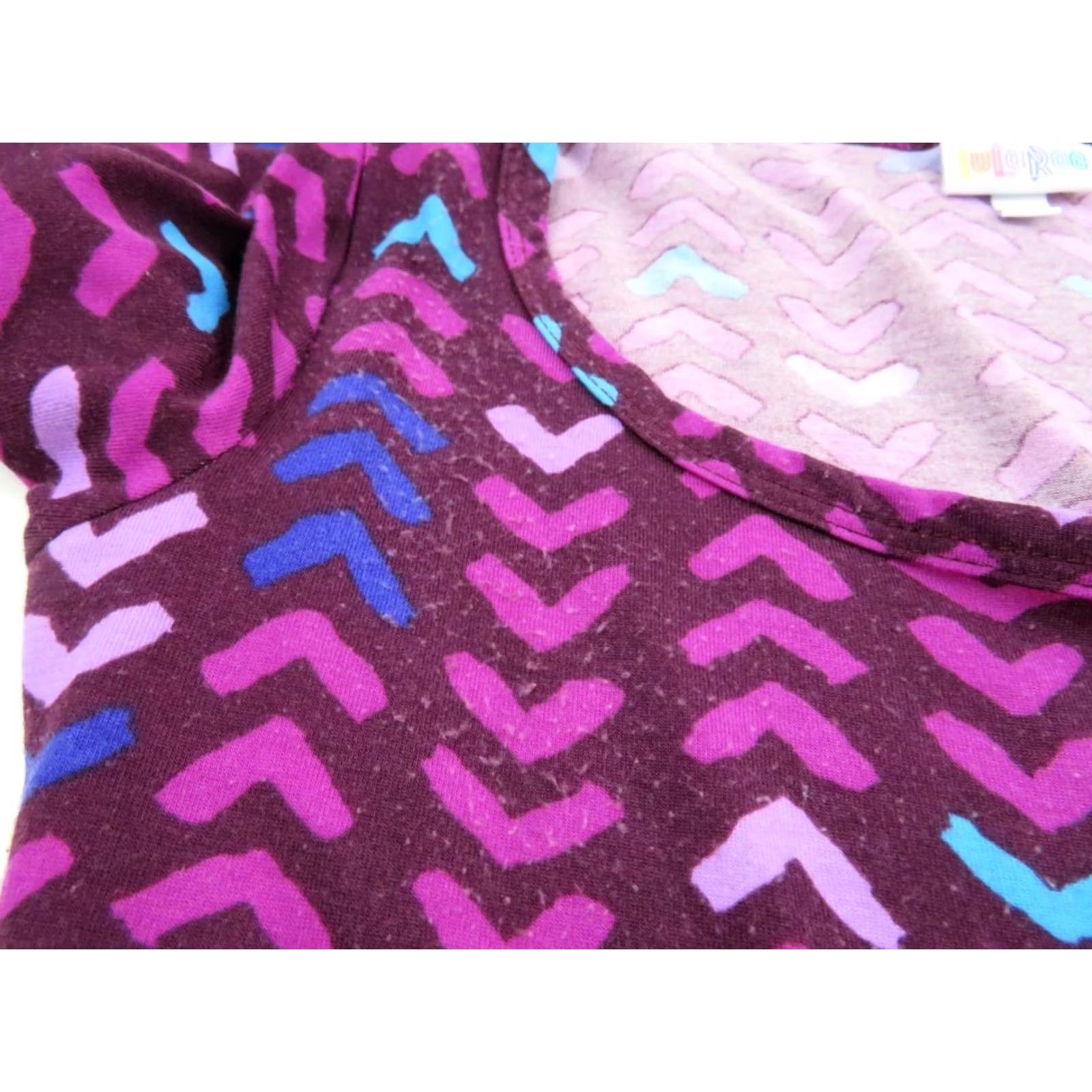 Vintage LuLaRoe Nicole Dress XS Pink Arrows Geometric A-Line Fit & Flare Womens Size XS) Size XS / US 0-2 / IT 36-38 - 3 Thumbnail