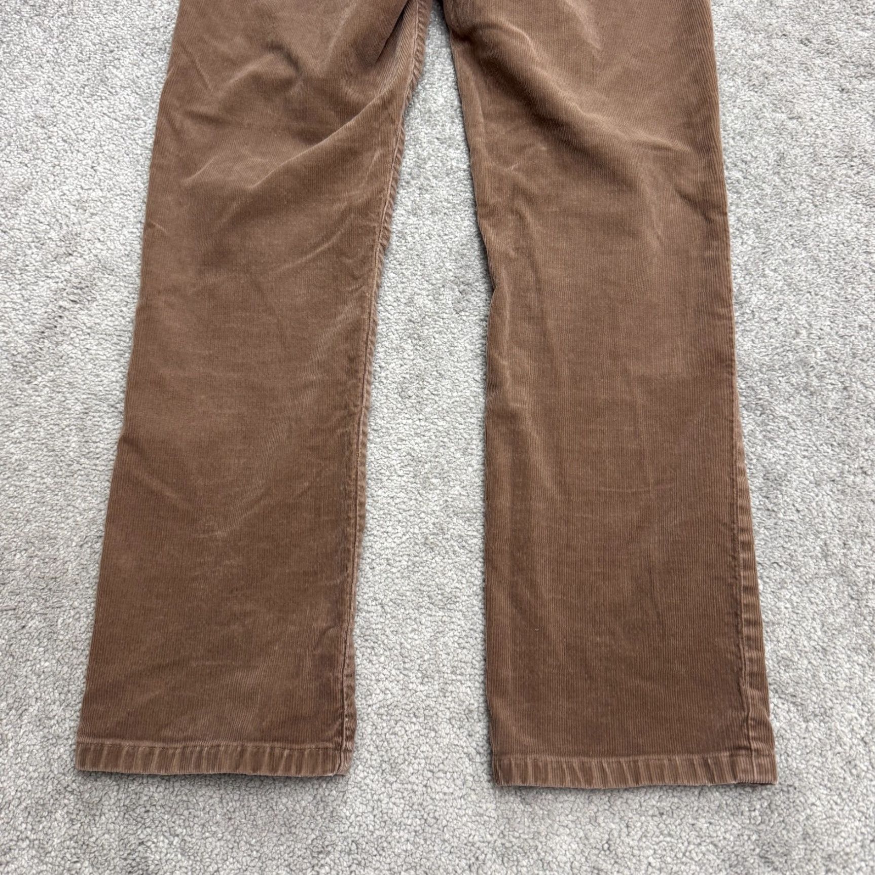 Lands' End Lands' End Womens Pants 4 Brown Corduroy Mid Rise Straight Leg Cotton Stretch Size 27" / US 4 / IT 40 - 3 Thumbnail