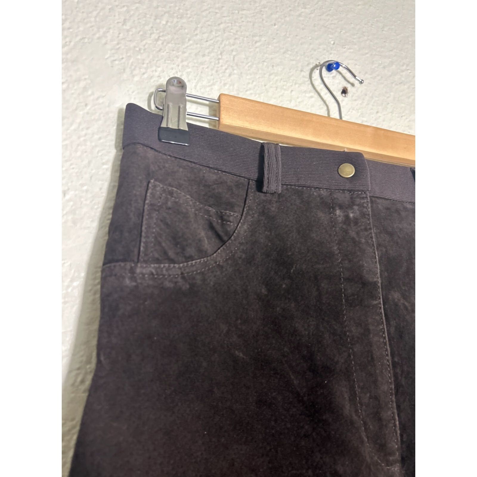Vintage In Flight By Par Pablo Womens Pants Suede Leather Brown 27x32 9/10 Brown 9/10 Womens Size 30" / US 8 / IT 44 - 4 Thumbnail