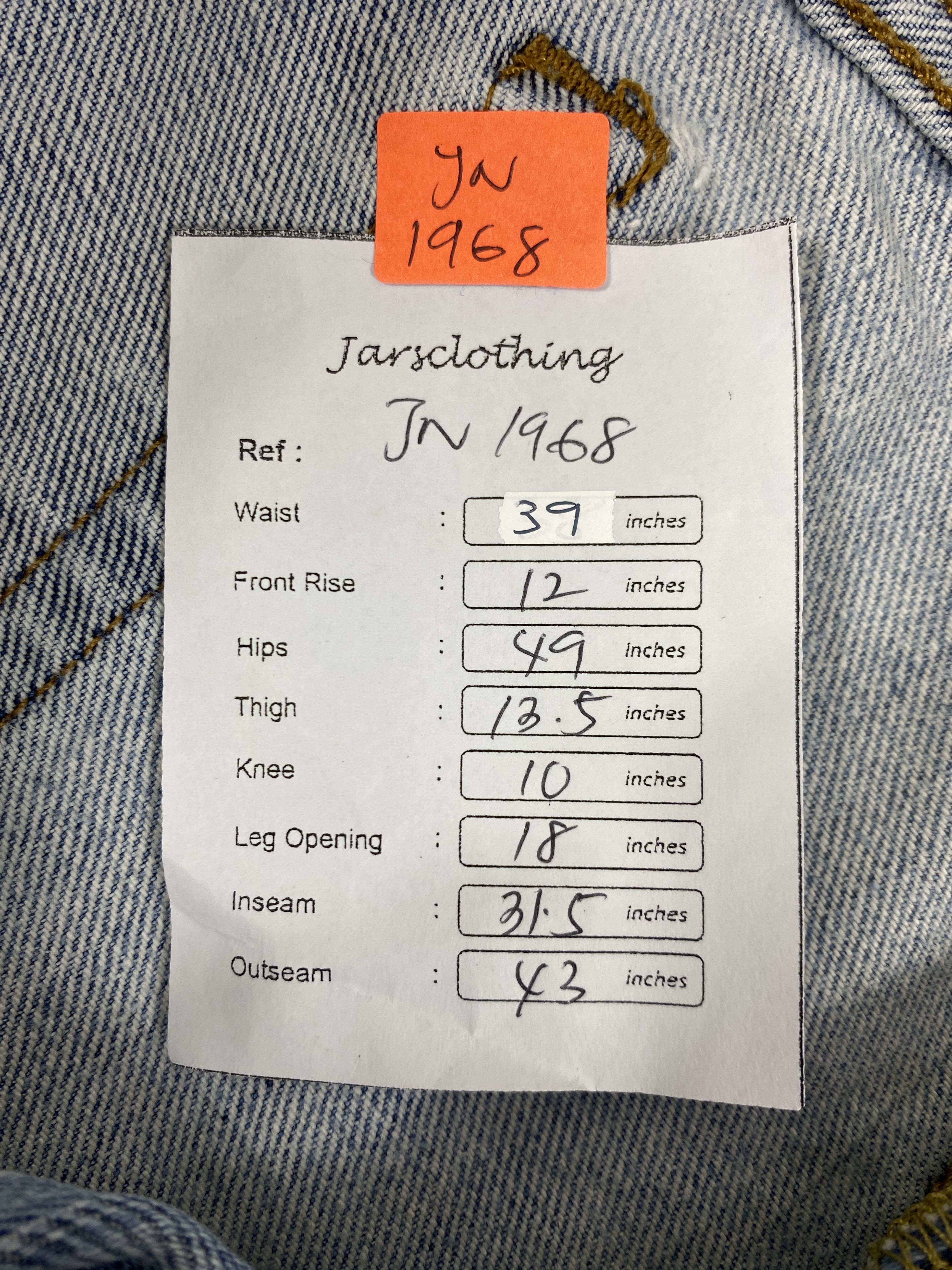 Levi's Light Blue Wash Vintage Levi's 569 39x31.5 Denim -JN1968 Size US 39 - 8 Thumbnail