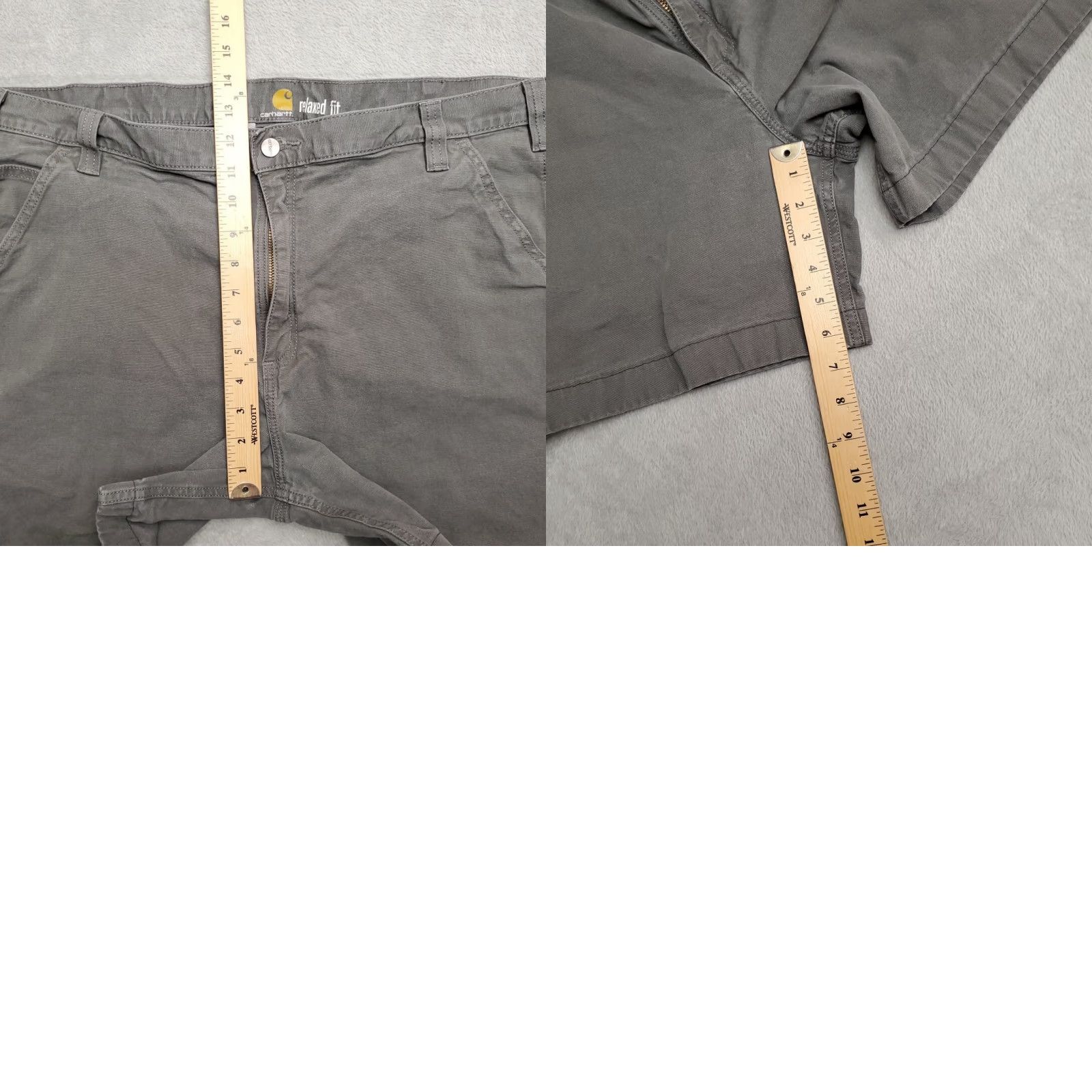 Carhartt Carhartt Shorts Men 42 Gray Canvas Cargo Relaxed Fit Flat Front Utility Workwear Size US 42 / EU 58 - 8 Thumbnail