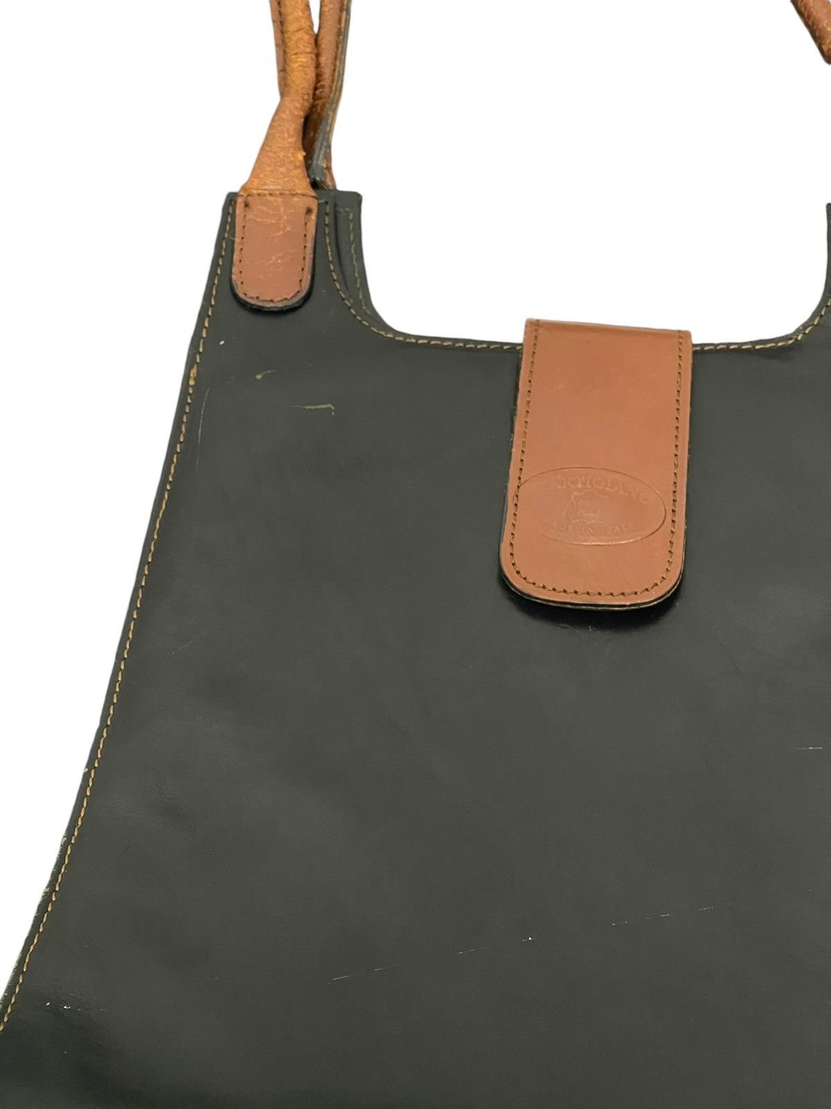 Genuine Leather Full Leather Vtg L’ Artigiano Italy Tote Shoulder Bag 9🟩 Size ONE SIZE - 11 Thumbnail