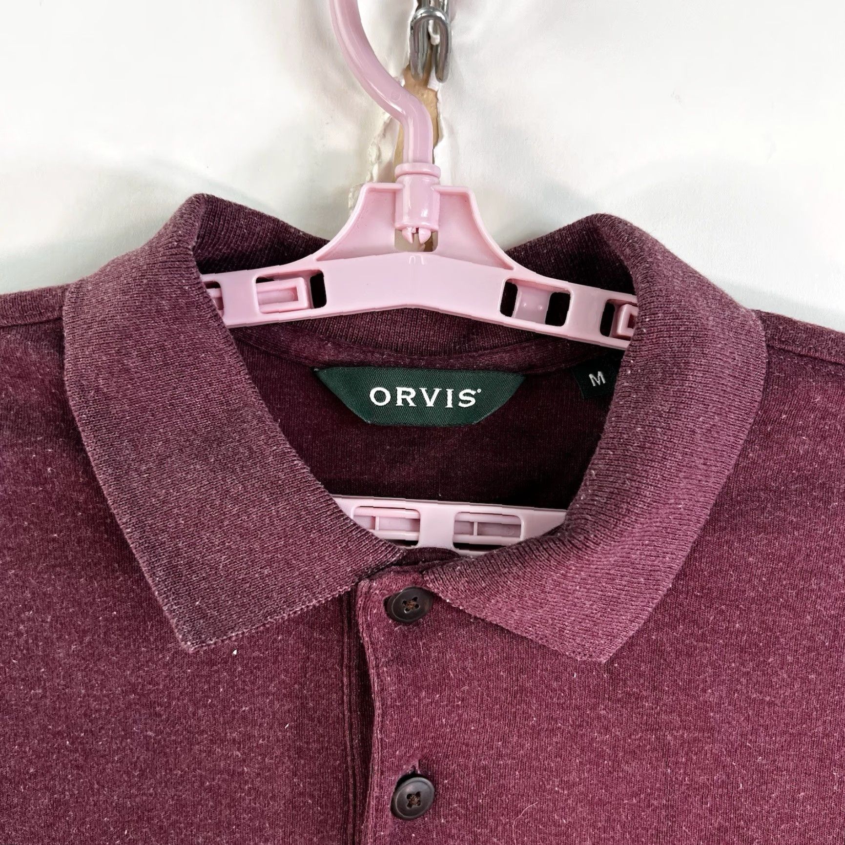 Orvis Orvis Henley Sweatshirt Mens Size M Maroon Long Sleeve Size US M / EU 48-50 / 2 - 3 Thumbnail
