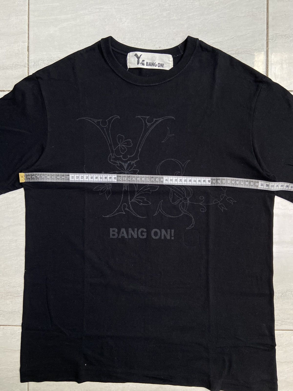 Yohji Yamamoto Y’S BANG ON! Black Logo T-Shirt Size US M / EU 48-50 / 2 - 3 Thumbnail