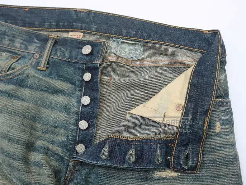 RRL Ralph Lauren RRL Ralph Lauren 2018 vintage distressed low waisted strai Size US 32 / EU 48 - 6 Thumbnail