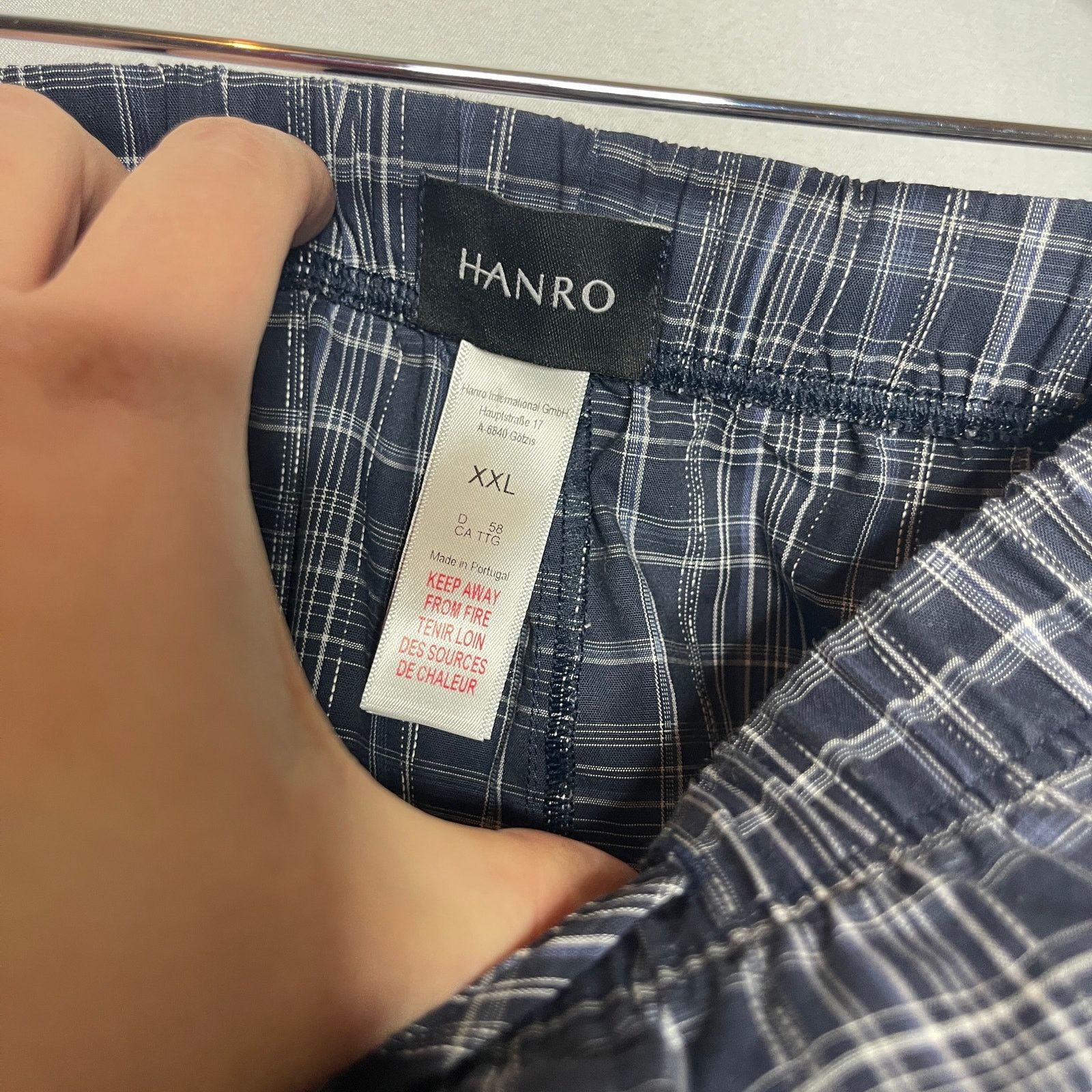 Hanro HANRO MEN SLEEP & LOUNGE NIGHT & DAY LONG PANTS BLUE sz XXL Size US 40 / EU 56 - 5 Thumbnail