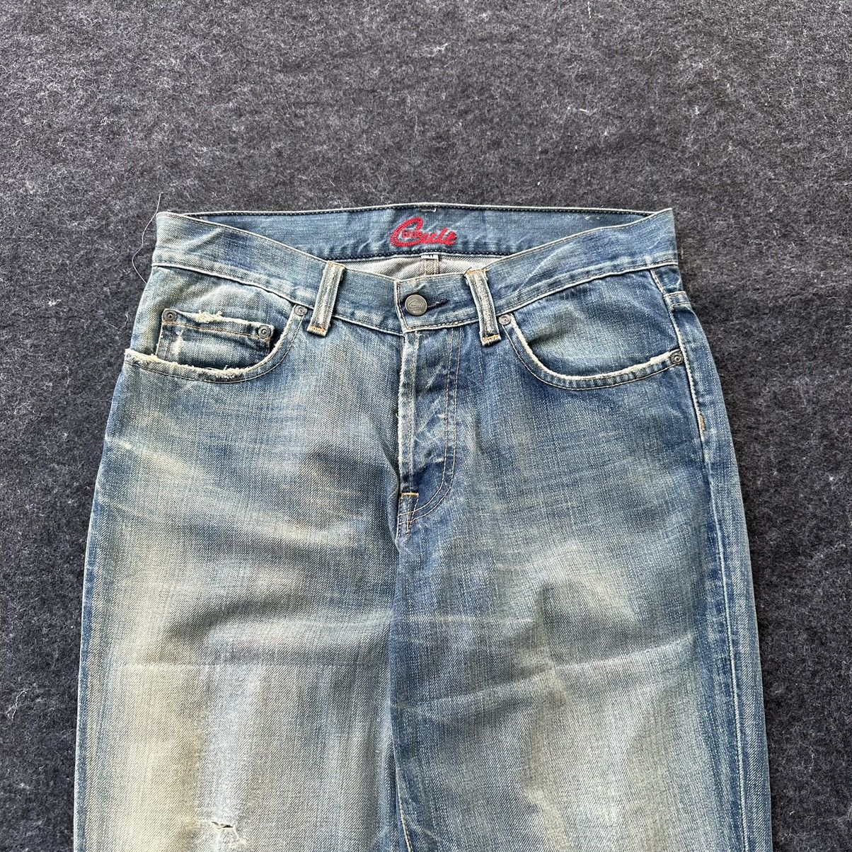 If Six Was Nine Blue Cult Made in Usa Flare Distressed Denim D671 Size US 30 / EU 46 - 2 Thumbnail