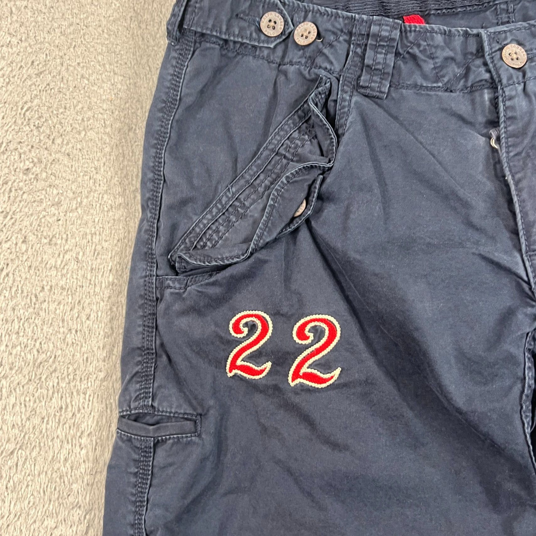Polo Ralph Lauren VINTAGE Polo Ralph Lauren Cargo Shorts Men 32 Blue 90s Military Pockets Summer Casual Mens Size US XS / EU 42 / 0 - 3 Thumbnail