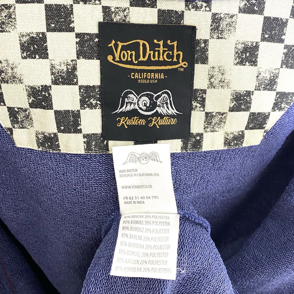 Von Dutch Sweat Hoodie Zippé Biker Cyber y2k Vintage 2000’s Von Dutch Size US XL / EU 56 / 4 - 4 Thumbnail