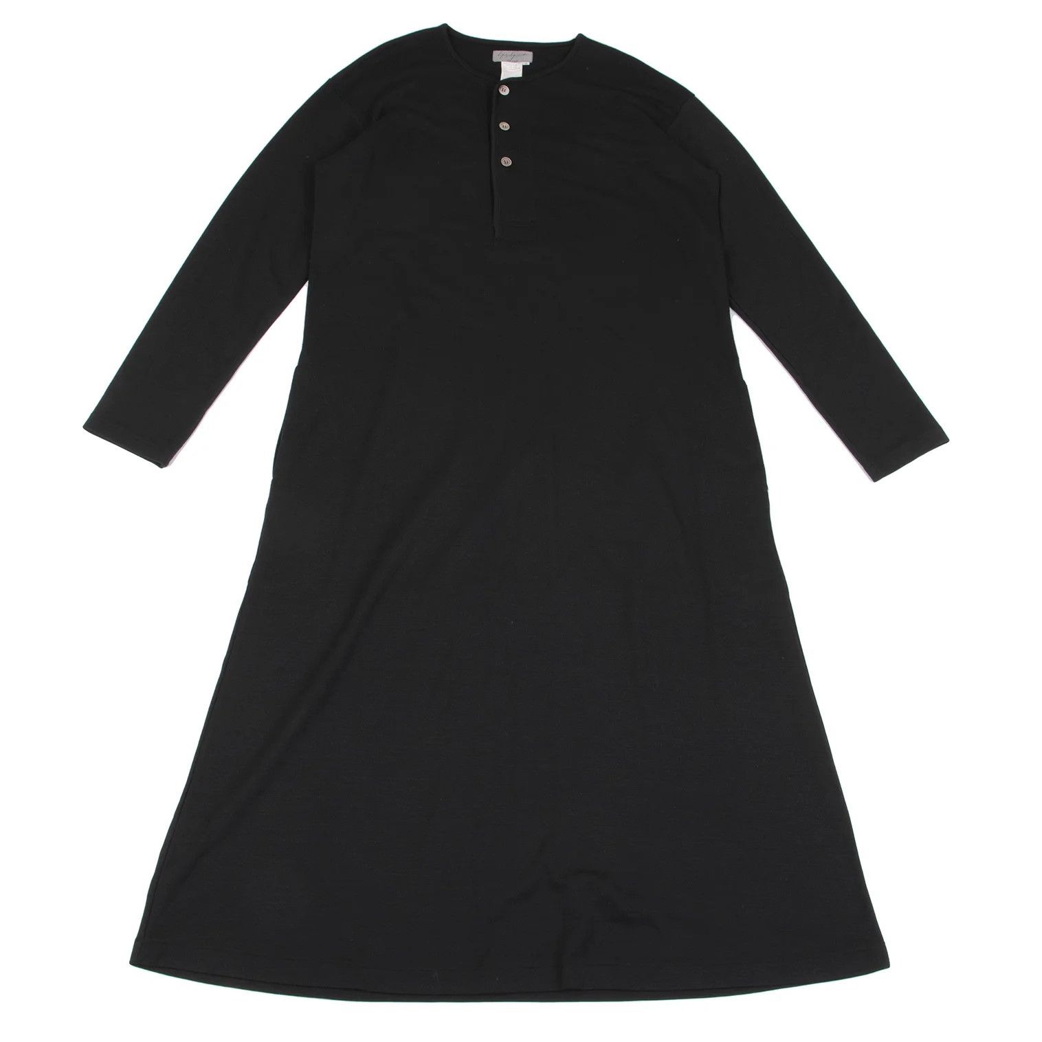Yohji Yamamoto Yohji Yamamoto Wool Rayon Henley Dress Black M Size US M / EU 48-50 / 2 - 1 Thumbnail