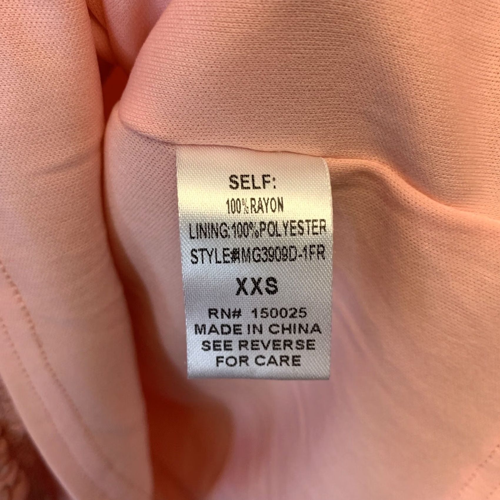 Vintage Emory Park Dress Shift XXS Pink Short Sleeve Lined Round Neck Ruffle Textured 664 Women Size XXS / US 00 / IT 34 - 5 Thumbnail
