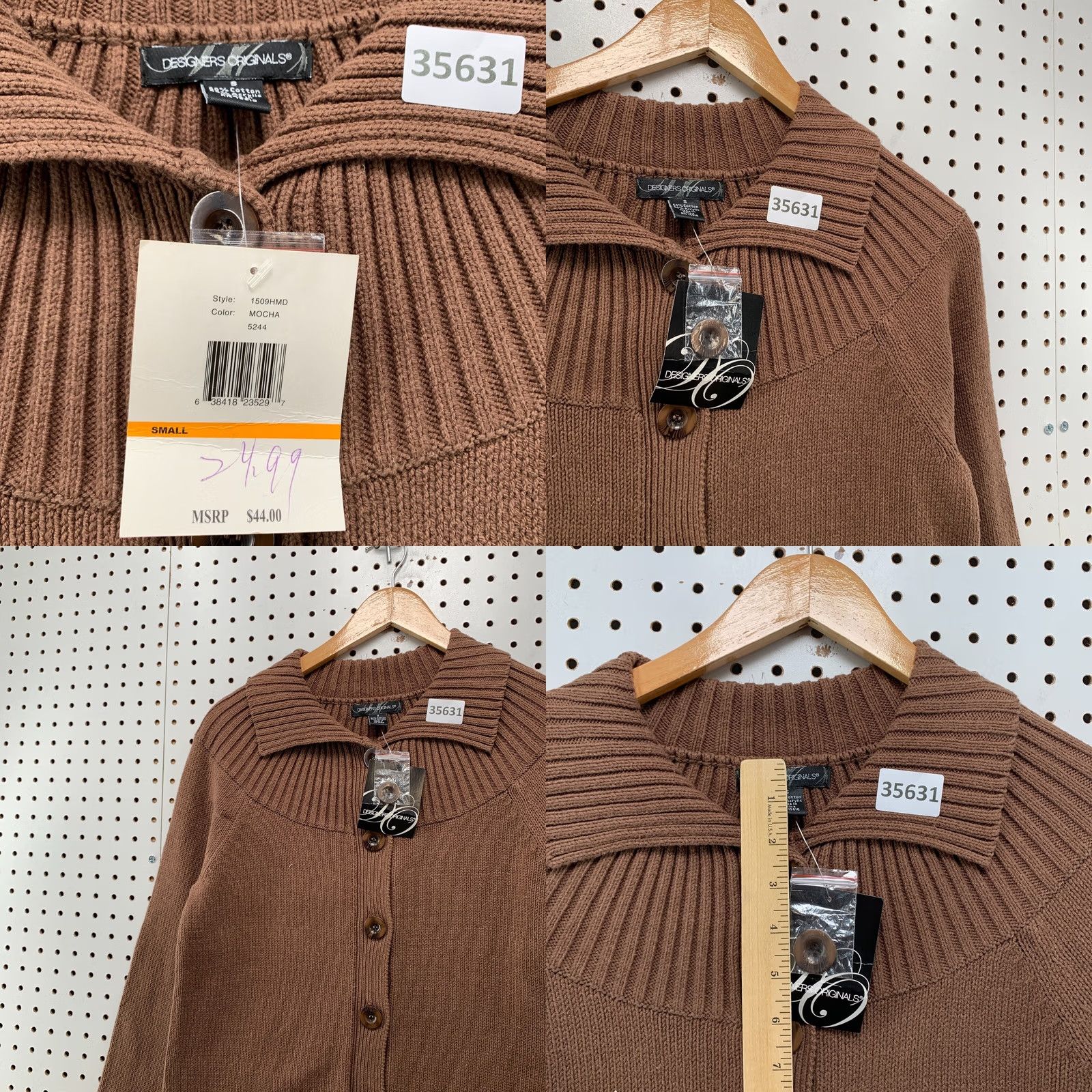 Vintage Vintage Designers Originals Cardigan Sweater Women Small Collared NEW NWT 19x22 Size S / US 4 / IT 40 - 8 Thumbnail