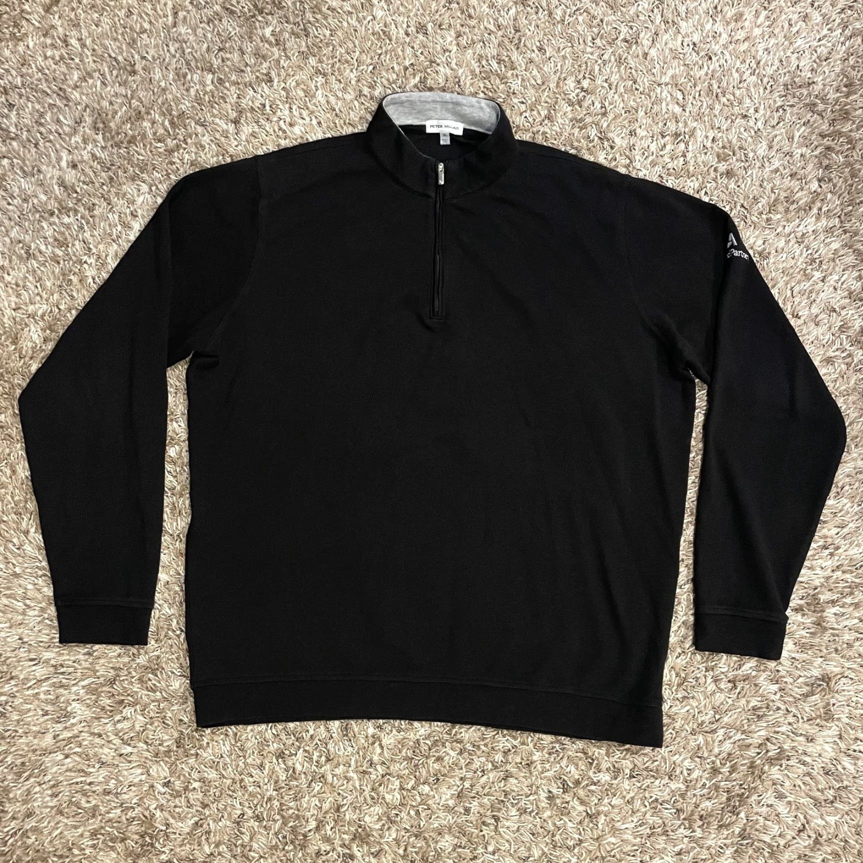 Peter Millar Peter Millar Pullover Mens XL Quarter Zip Sweater AssuredPartners Cotton Blend Size US XL / EU 56 / 4 - 2 Thumbnail
