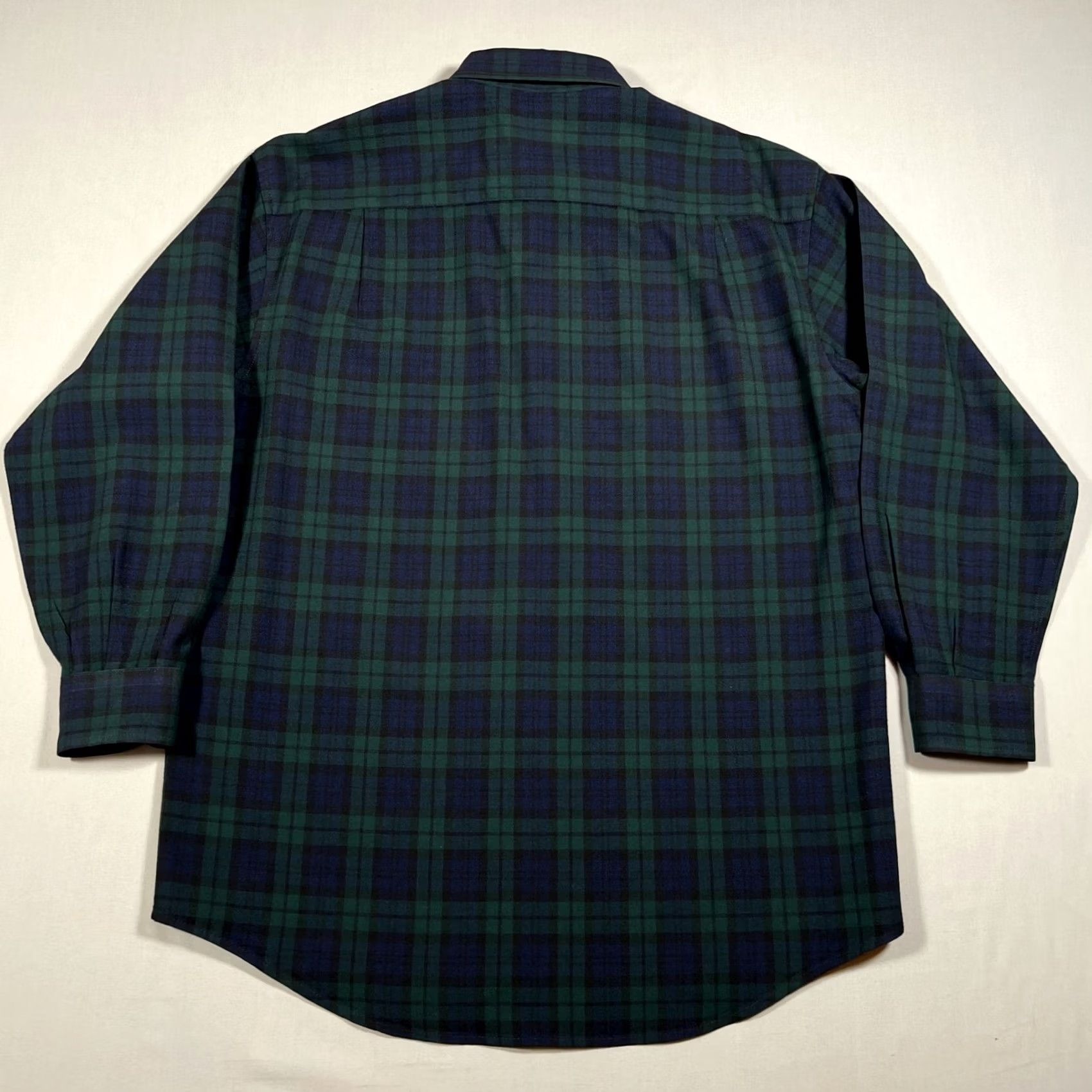 Pendleton Pendleton Men's Medium Black Watch Tartan Plaid Button Down Wool Shirt Size US M / EU 48-50 / 2 - 2 Thumbnail