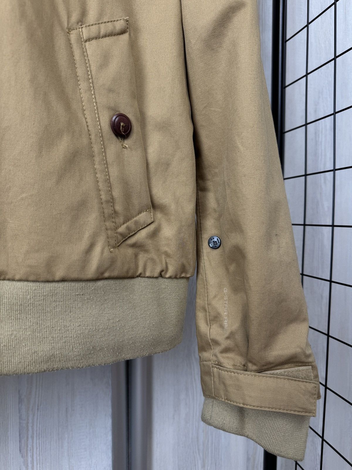 G-Star G-Star RAW Cotton Linen Bomber Jacket FLEET JKT beige Brown Size US XL / EU 56 / 4 - 5 Thumbnail
