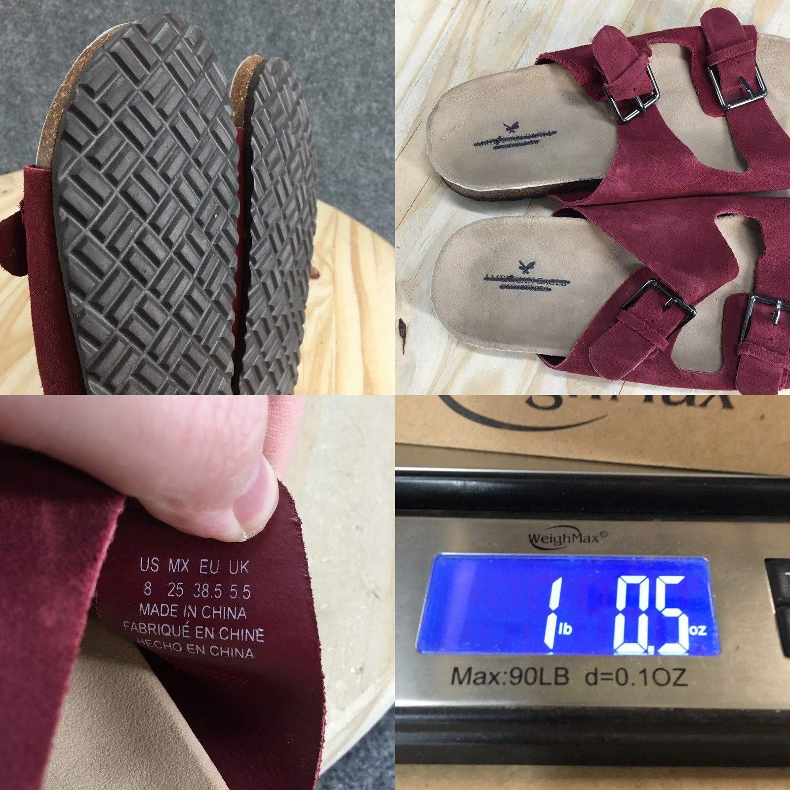 American Eagle Outfitters American Eagle Outfitters Sandals Womens 8 Slide Burgundy Buckle Comfort Casual Size US 8 / IT 38 - 9 Thumbnail