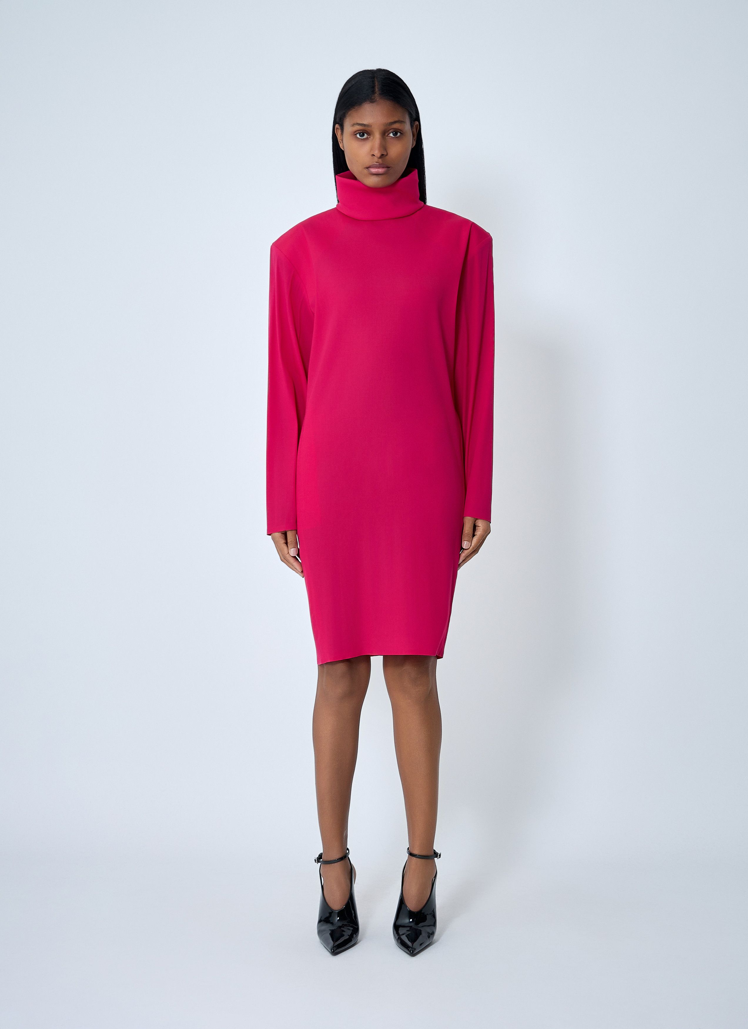 Saint Laurent Paris High Neck Long Sleeve Dress Size S / US 4 / IT 40 - 1 Thumbnail