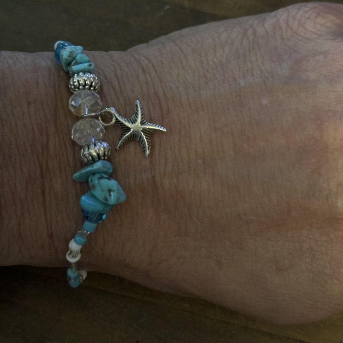 Other Starfish charm turquoise beaded bracelet Size ONE SIZE - 2 Thumbnail