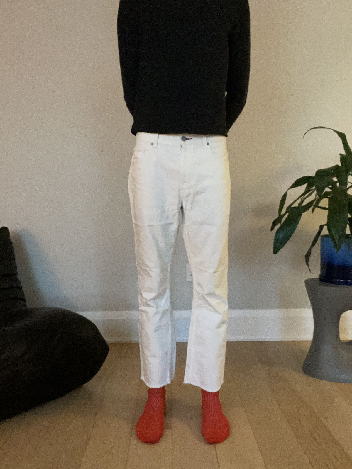 JW Anderson × Uniqlo Uniqlo x JW Anderson White Denim Pants Size US 32 / EU 48 - 7 Thumbnail
