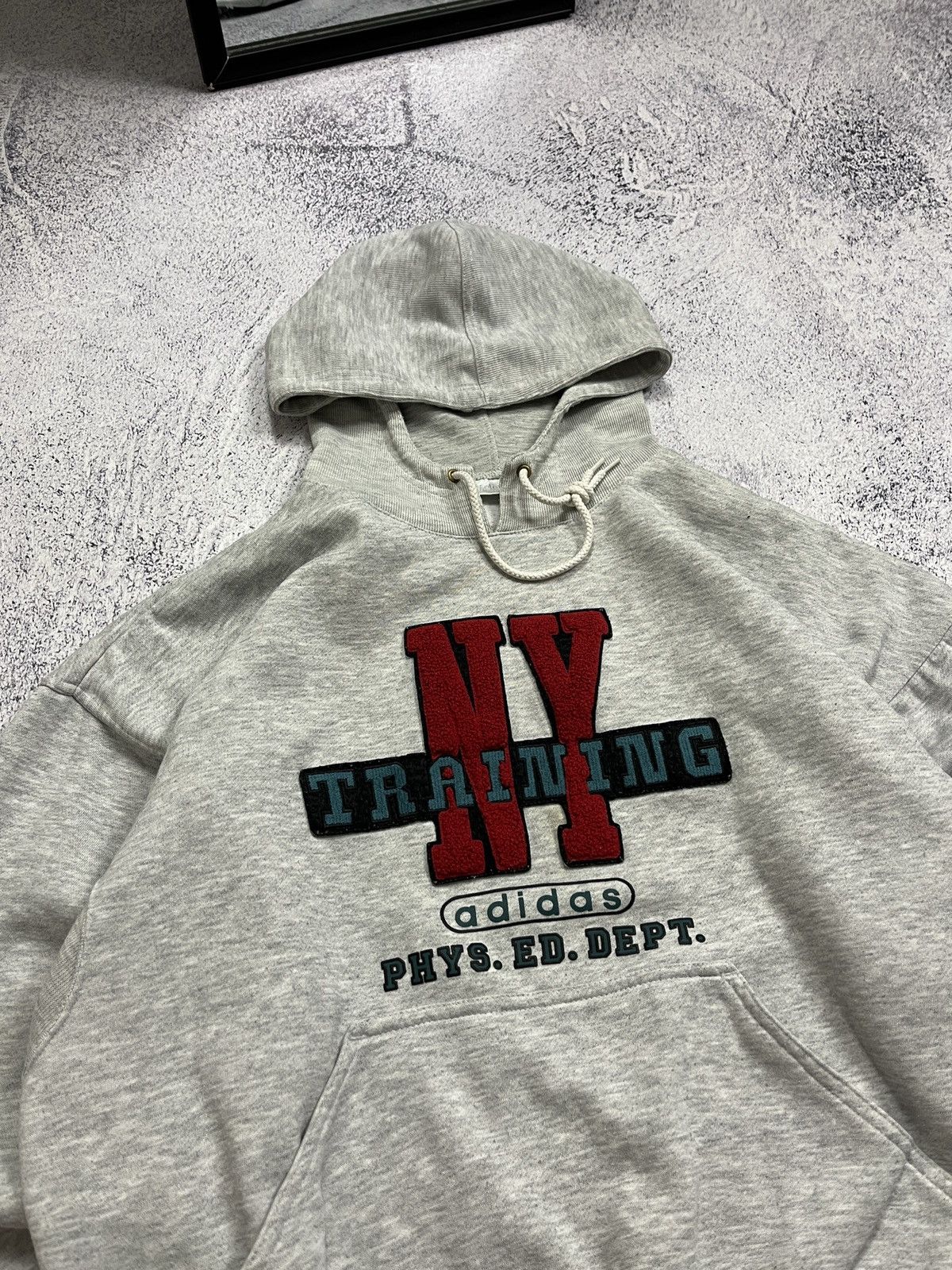 Adidas × Vintage Vintage Adidas 90’s Oversized NY Training Baggy Hoodie Rare Size US M / EU 48-50 / 2 - 3 Thumbnail