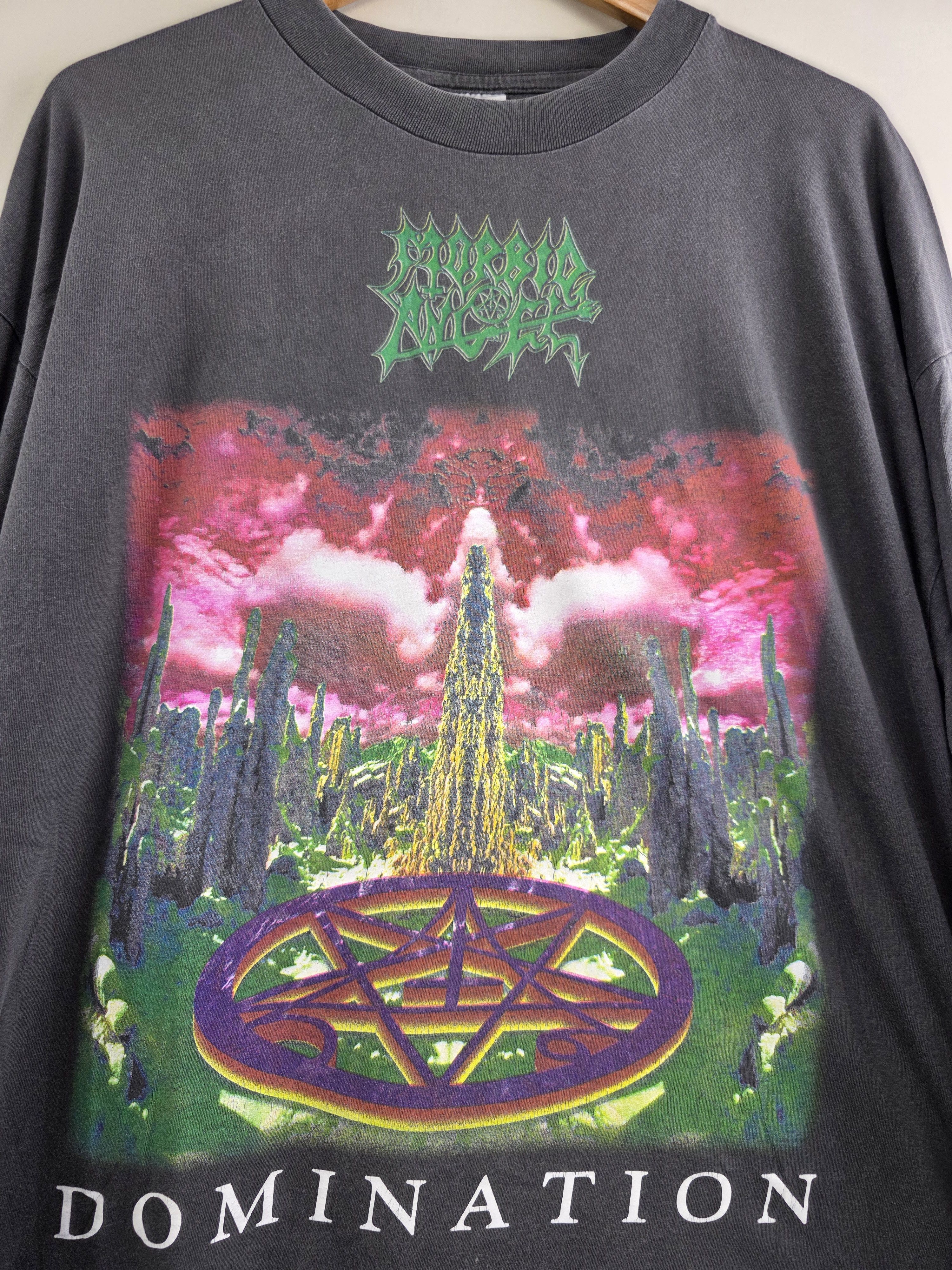 Band Tees × Vintage 90s Morbid Angel European Domination Tour Long-sleeved XL Size US XL / EU 56 / 4 - 4 Thumbnail