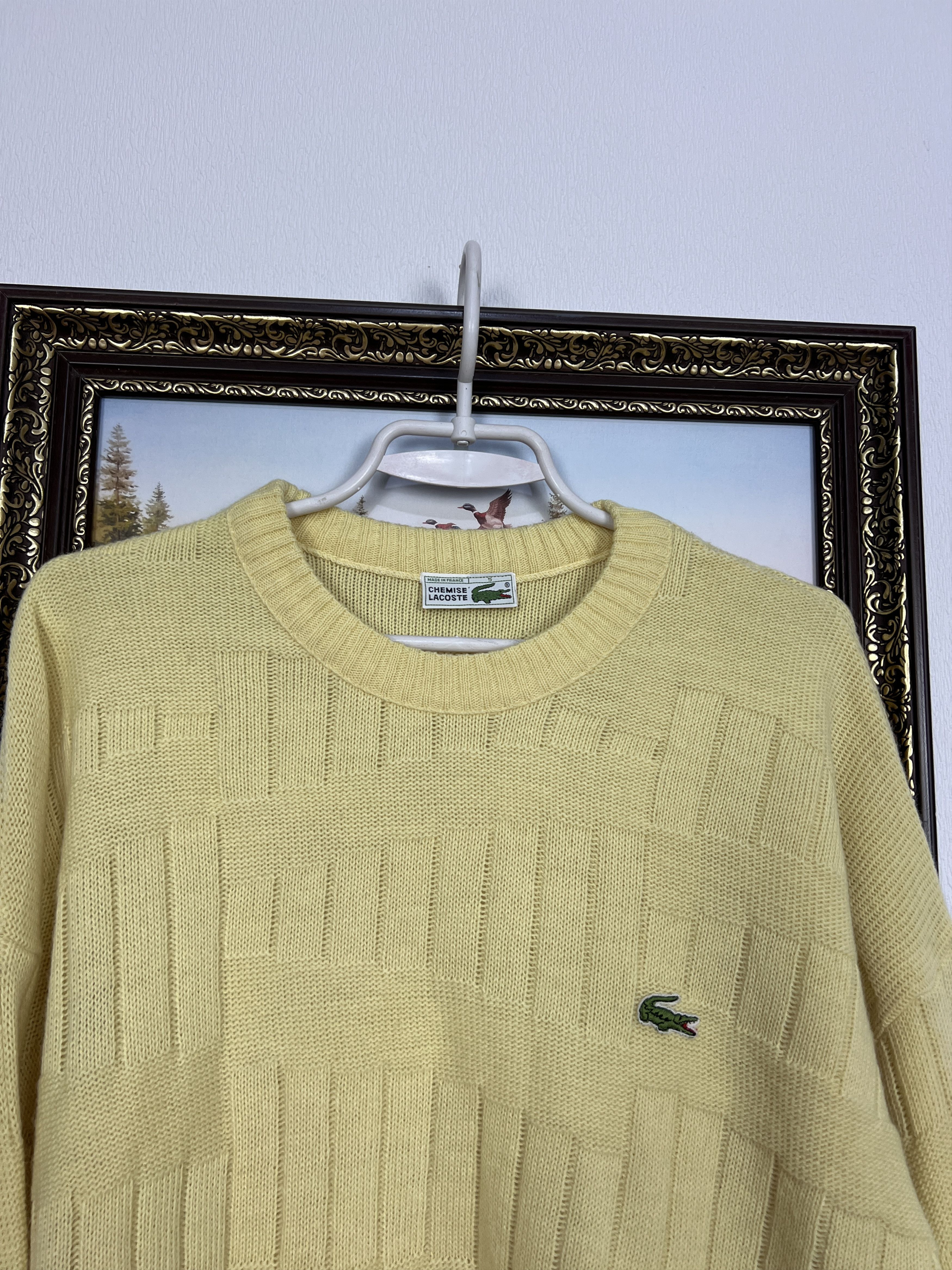 Lacoste Vintage Lacoste Yellow Jumper Sweater Devanlay Pullover Knit Size US L / EU 52-54 / 3 - 4 Thumbnail