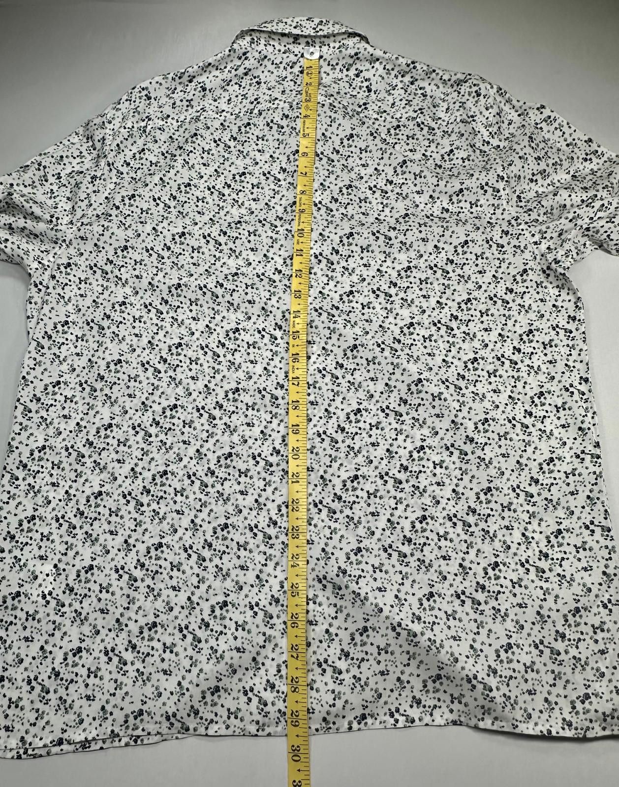 Perry Ellis Perry Ellis Floral Sustainable Fabric Dress Shirt Green L Size 42R - 3 Thumbnail