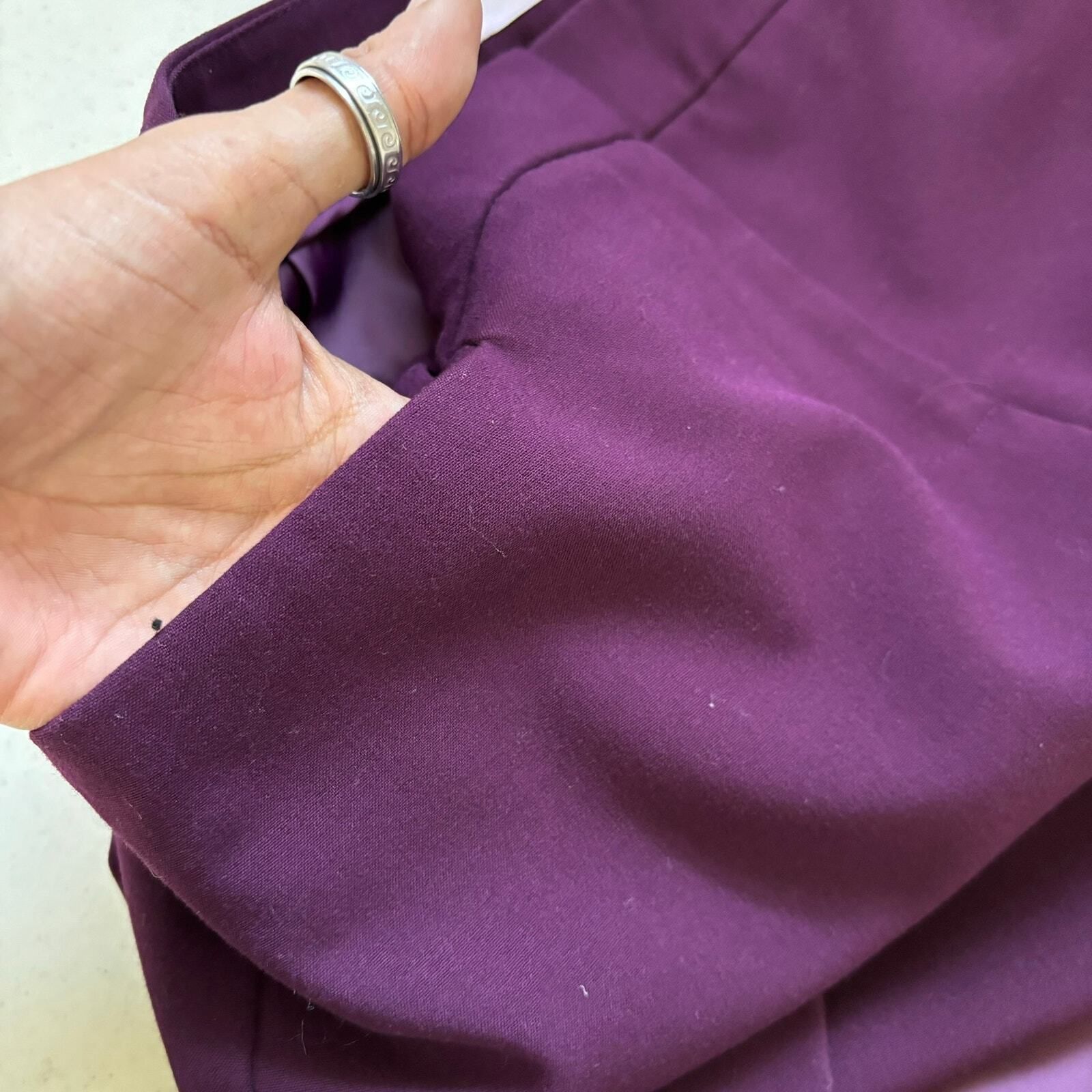 Calvin Klein Calvin Klein Womens Skirt Size 6P Purple Pencil Office Wor Size 28" / US 6 / IT 42 - 4 Thumbnail