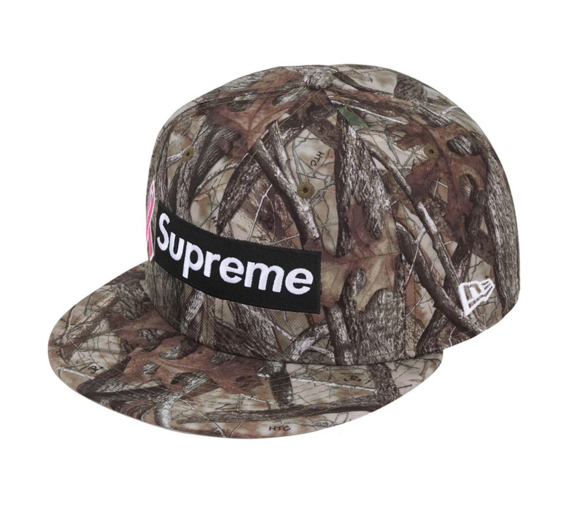New Era × Supreme 7 3/4 Supreme FW25 Breast Cancer Awareness Box Logo Hat Camo Size ONE SIZE - 2 Thumbnail
