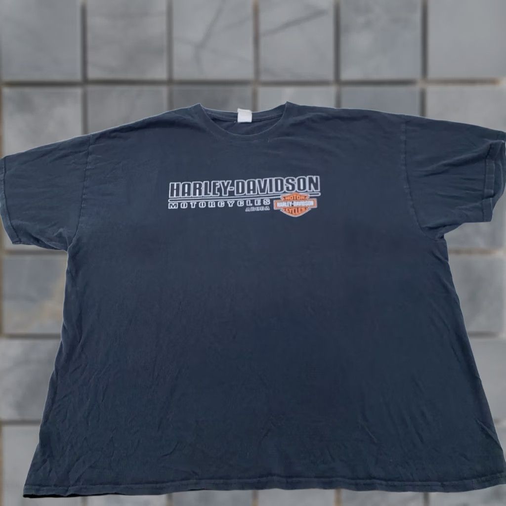 Harley Davidson Harley-Davidson Shirt Mens 2XL Black Aruba Bar & Shield Graphic Print Crew Neck Short Sleeve T-Shirt Classic Motorcycle Tee Size US XXL / EU 58 / 5 - 1 Thumbnail