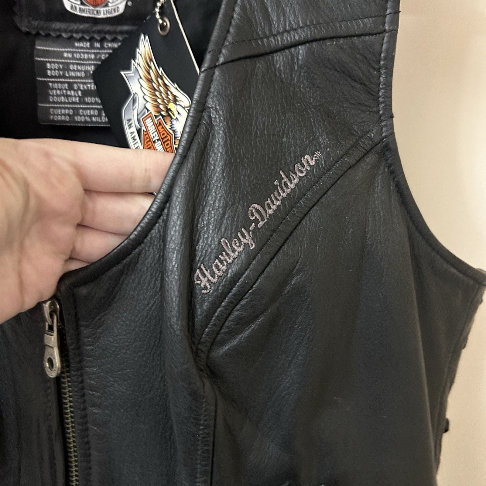 Harley Davidson Harley-Davidson Women's Vest Sz Large 98096-06VW - VTG Y2K Size L / US 10 / IT 46 - 5 Thumbnail