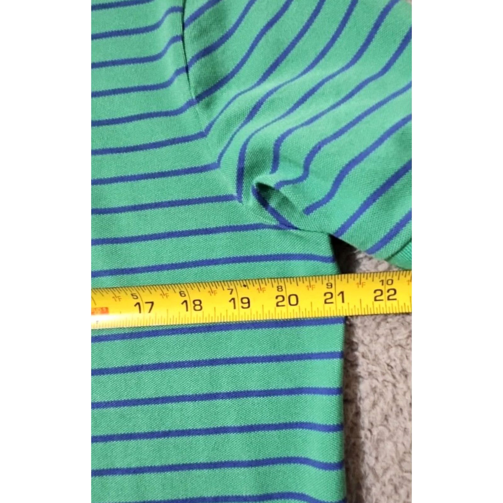 Polo Ralph Lauren Polo Ralph Lauren Golf Shirt Men's Large Striped Green PRO FIT Short Sleeved Size US L / EU 52-54 / 3 - 8 Thumbnail