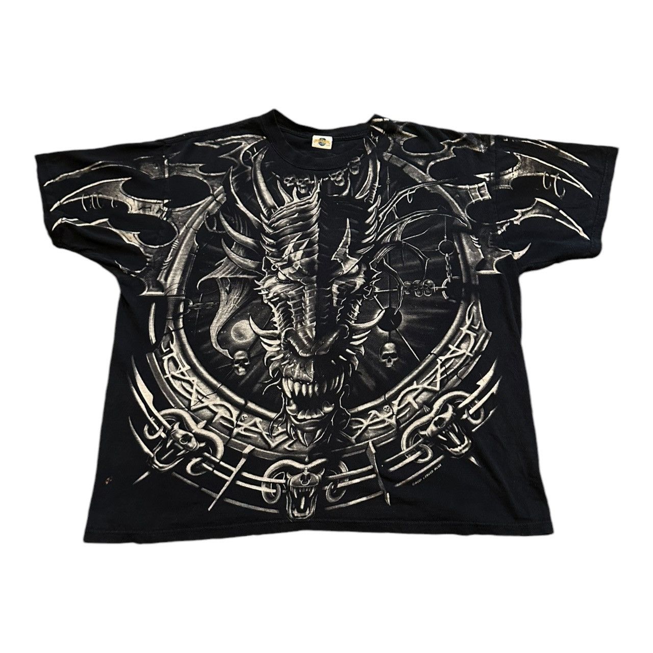 Liquid Blue × Vintage Vintage Liquid blue tshirt with dragons Size US XL / EU 56 / 4 - 1 Thumbnail