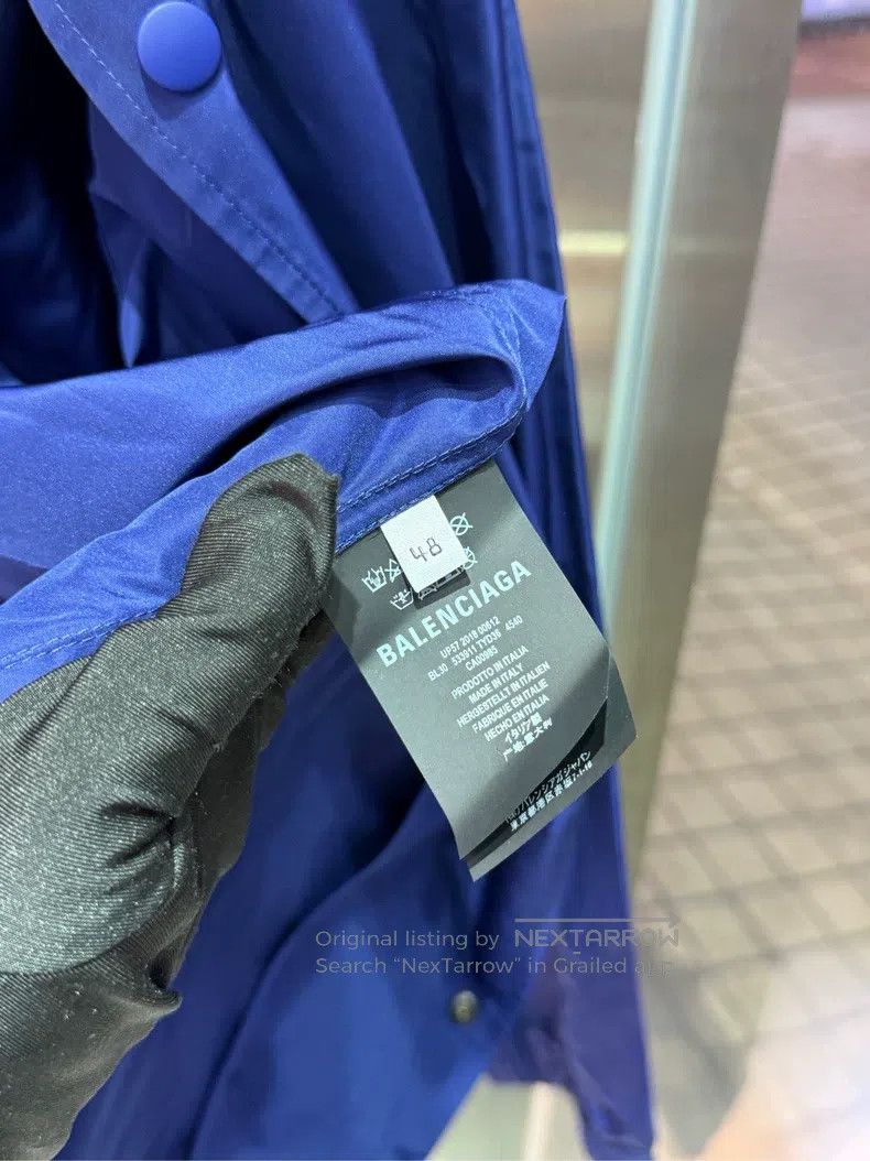 Balenciaga Balenciaga Back Logo Deep Blue Windbreaker Size US M / EU 48-50 / 2 - 6 Thumbnail