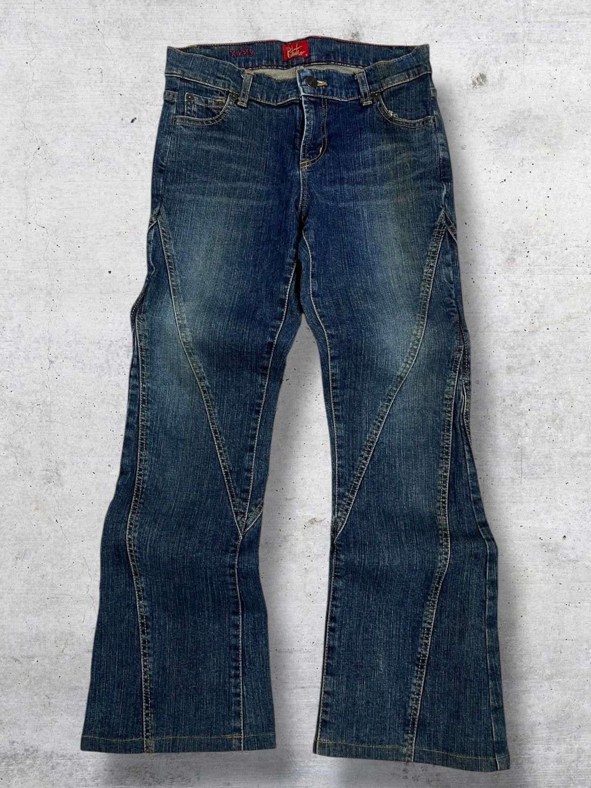 Tornado Mart RITSUKO SHIRAHAMA 1990S JAPAN DESIGNER FLARED DISTRESS DENIM Size US 28 / EU 44 - 1 Thumbnail