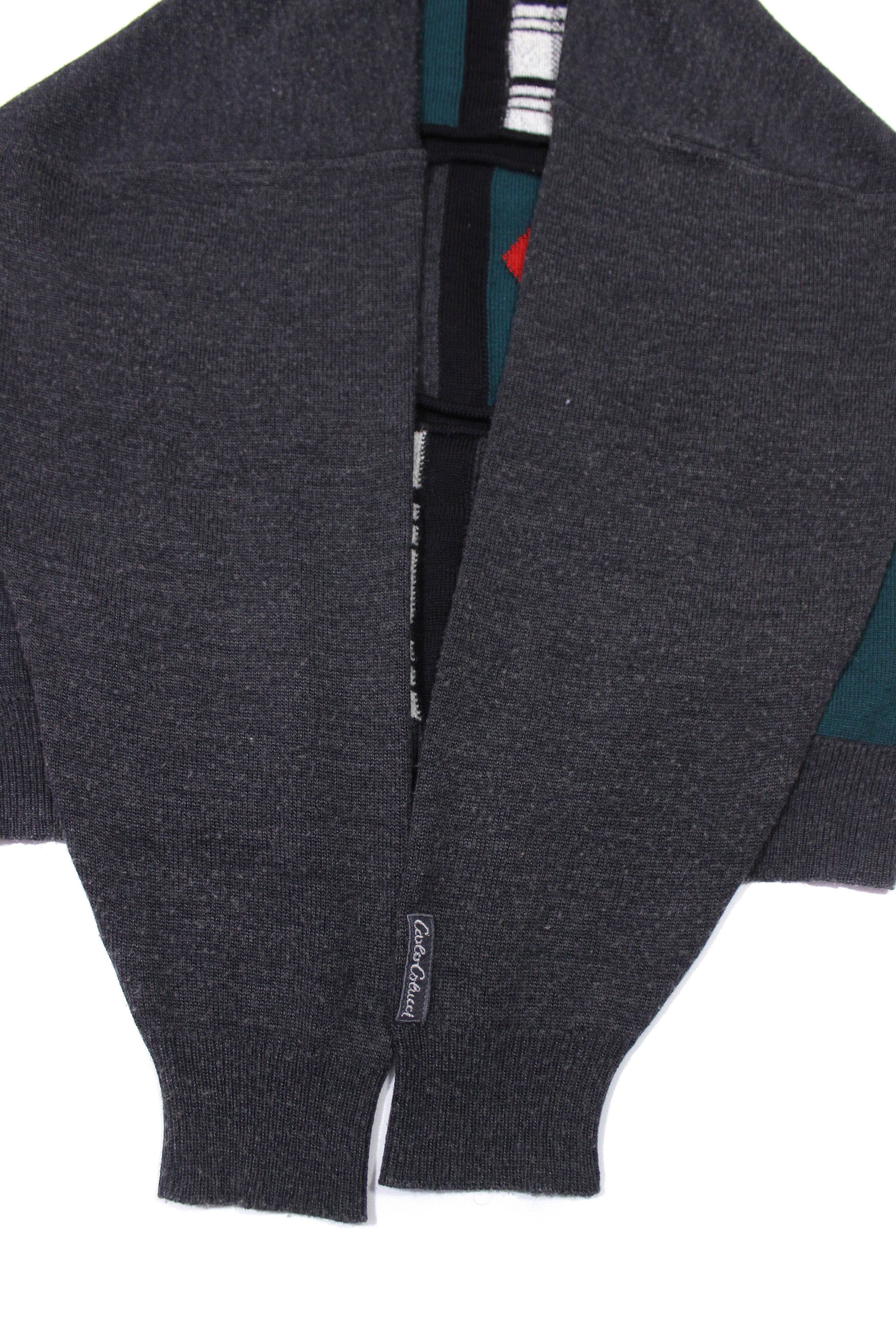 Carlo Colucci 90S Embroidered Wool Acryl Knit Size US L / EU 52-54 / 3 - 5 Thumbnail