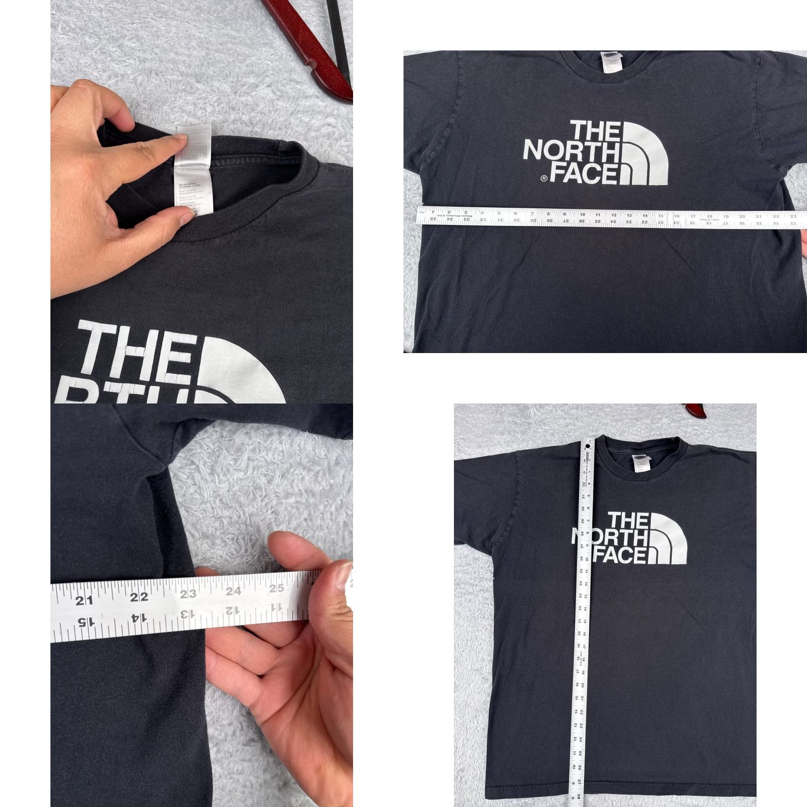 The North Face VINTAGE The North Face Shirt Men Large Black 100% Cotton Short Sleeve Crew Neck Faded Size US L / EU 52-54 / 3 - 8 Thumbnail