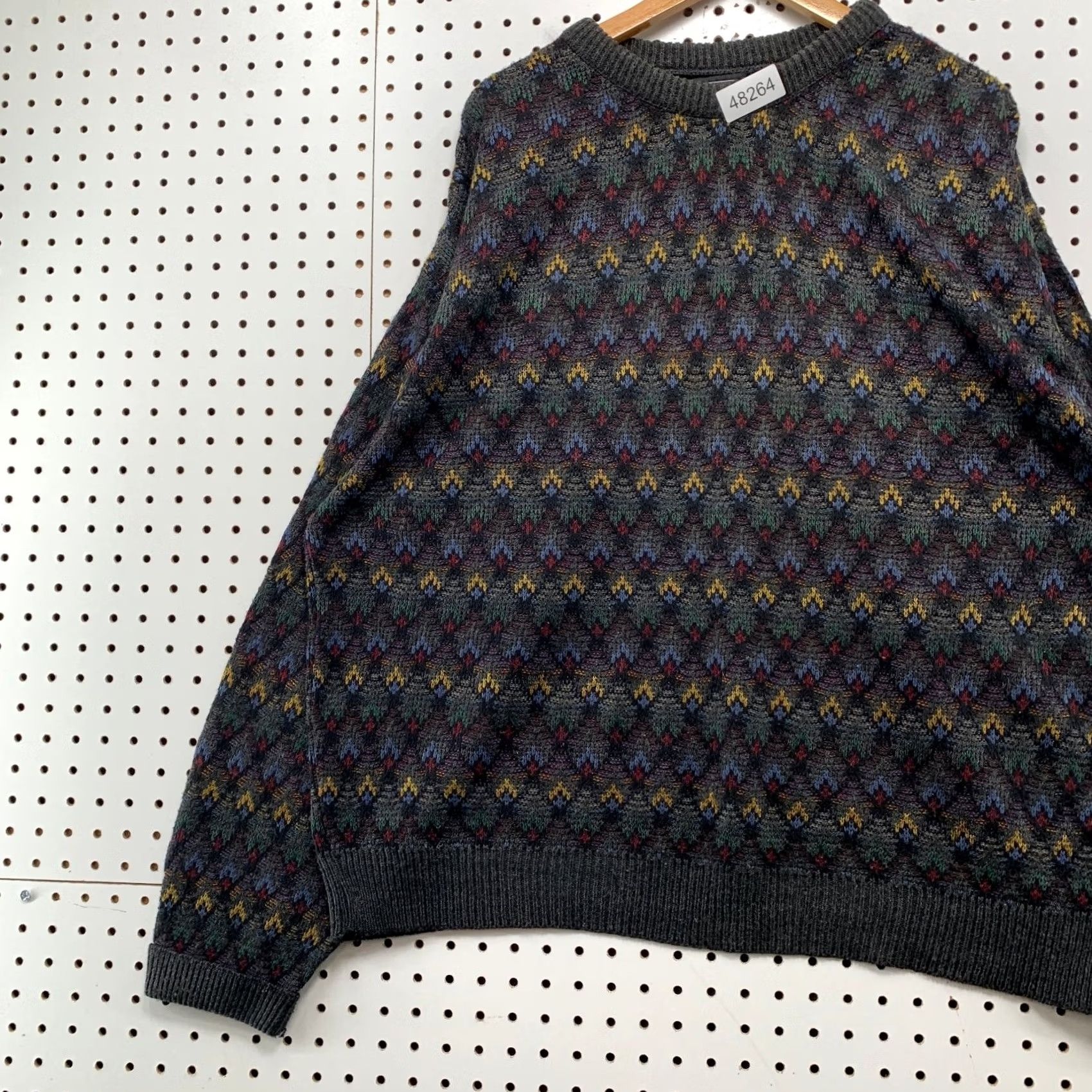 Jantzen Vintage Jantzen 3D Knit Sweater Mens XL Gray Geometric Acrylic Grandpa Made USA Size US XL / EU 56 / 4 - 3 Thumbnail