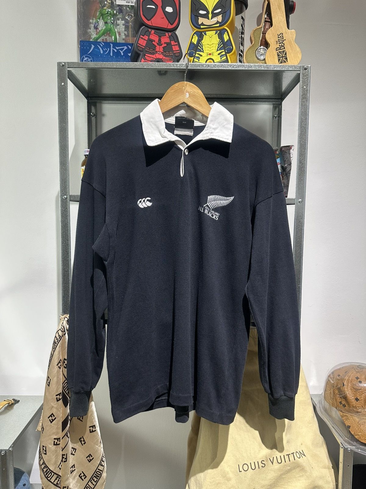 All black canterbury 90/92 rugby longsleeve tee