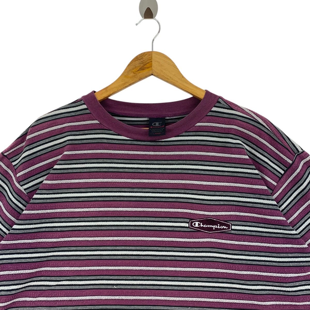Champion × Vintage Vintage CHAMPION Stripe tee Size US L / EU 52-54 / 3 - 2 Thumbnail